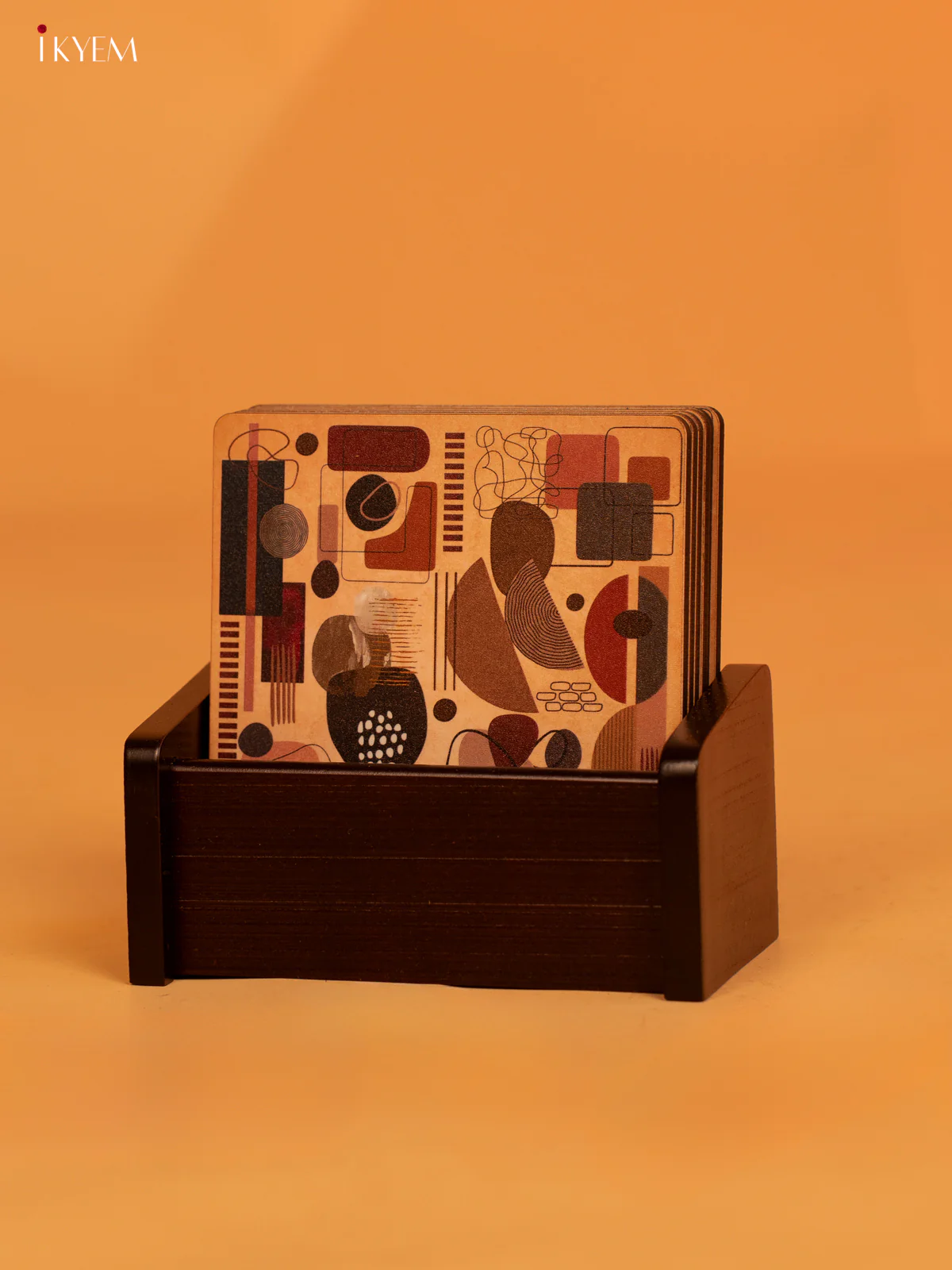 Abstract Art Wooden - Coaster set of 6 - KL18122 - Image 2