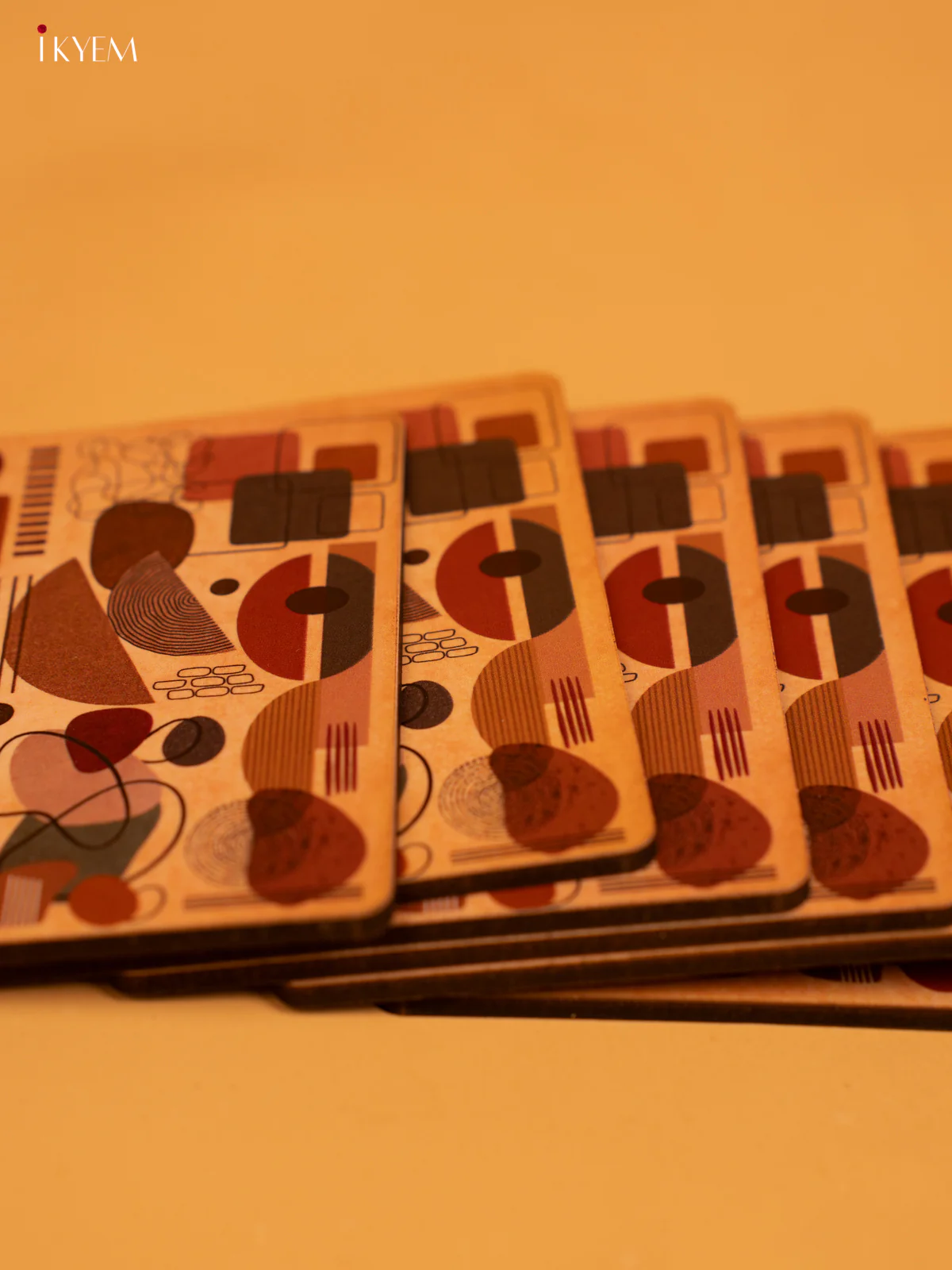 Abstract Art Wooden - Coaster set of 6 - KL18122 - Image 4