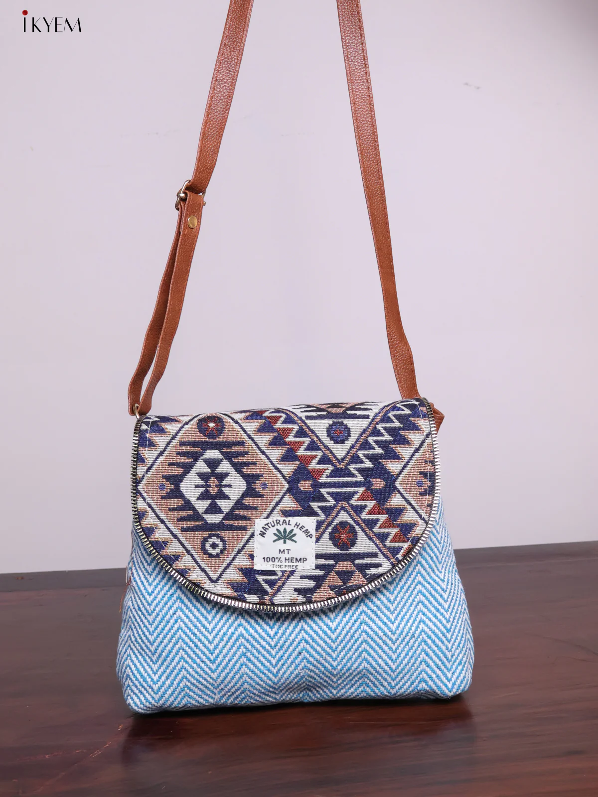 Designer Sling Bag - Light Blue - KL20112 - Image 3