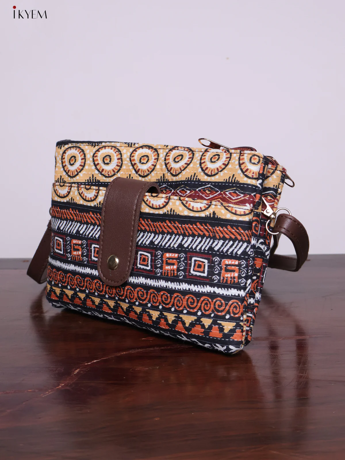 Cotton Printed Sling Bag - Sandal - KL20125 - Image 6