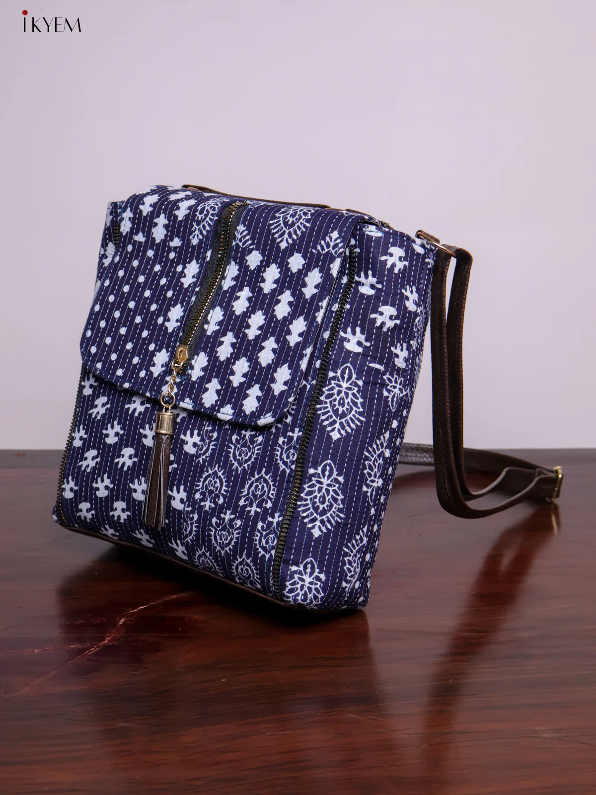 Printed Indigo Sling Bag - Design 4 - KL20149 - Image 6