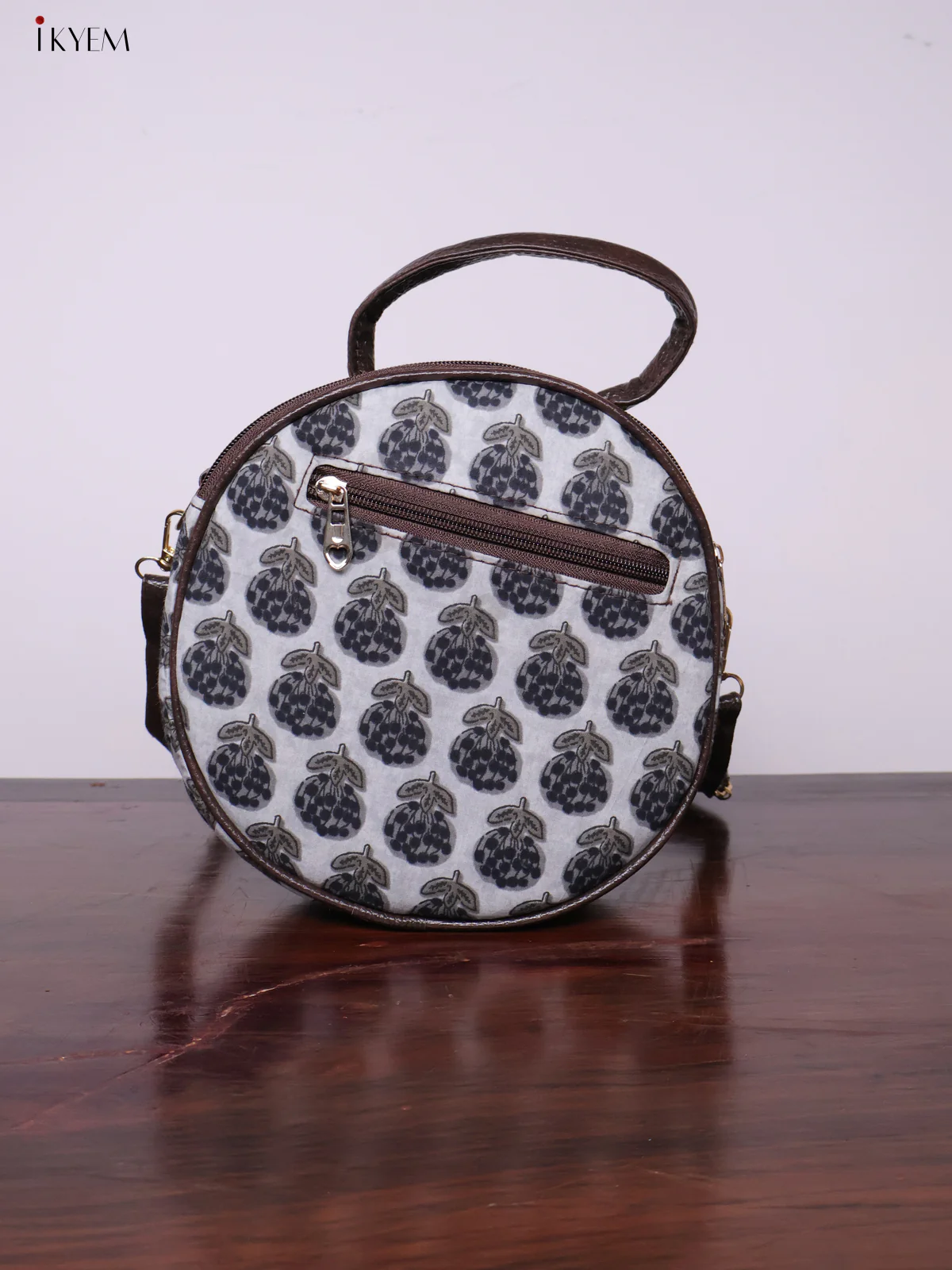 Printed Round Sling Bag - Ajrakh - KL20154 - Image 6