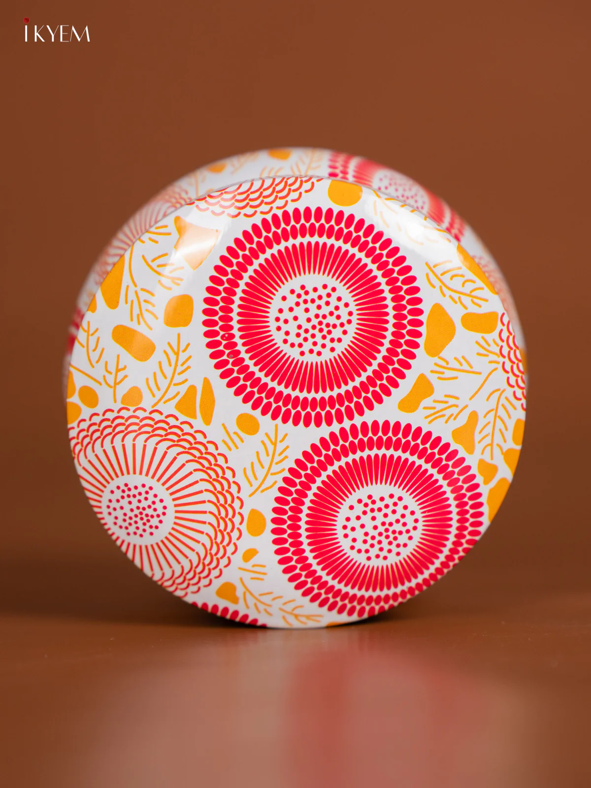 Round Decorative Tin Box - White - (2.5×2.5) Inch - KL26116 - Image 3