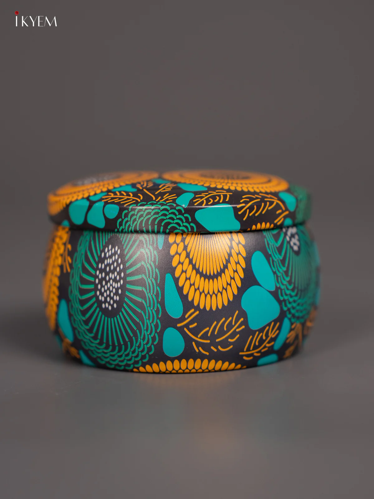 Round Decorative Tin Box - Green - (2.5×2.5) Inch - KL26117 - Image 2