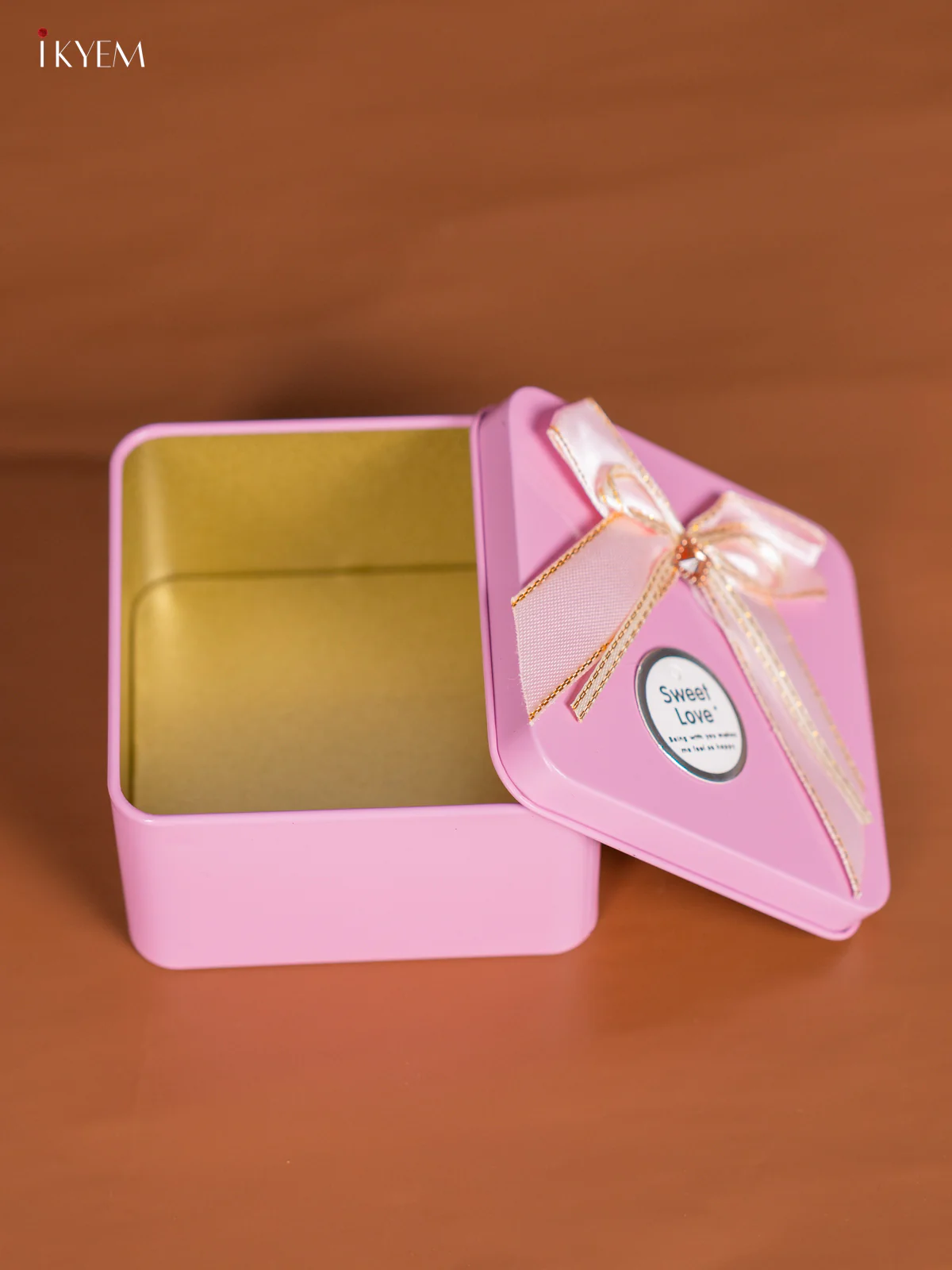 Square Baby Pink Tin Box - (3.5×3.5) Inch - KL26124 - Image 2