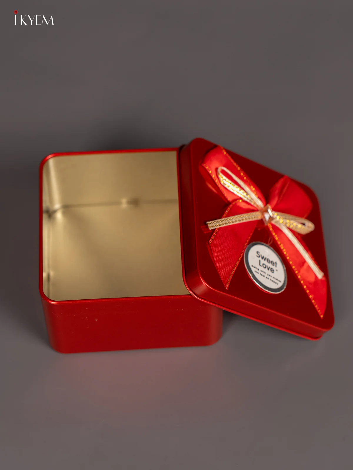 Square Red Tin Box - (3.5×3.5) Inch - KL26125 - Image 2