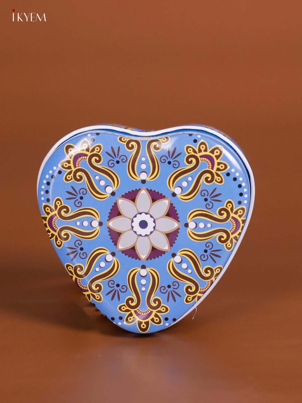 Heart Shaped Decorative Tin Box- Blue - (2.9×2.9) Inch - KL26136 - Image 3