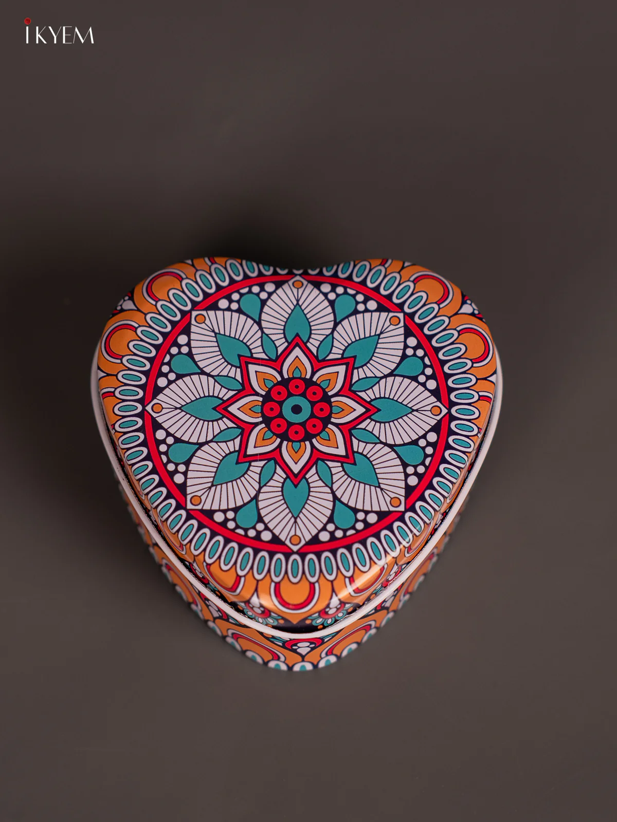 Heart Shaped Decorative Tin Box - Multicolour - (2.9×2.9) Inch - KL26141