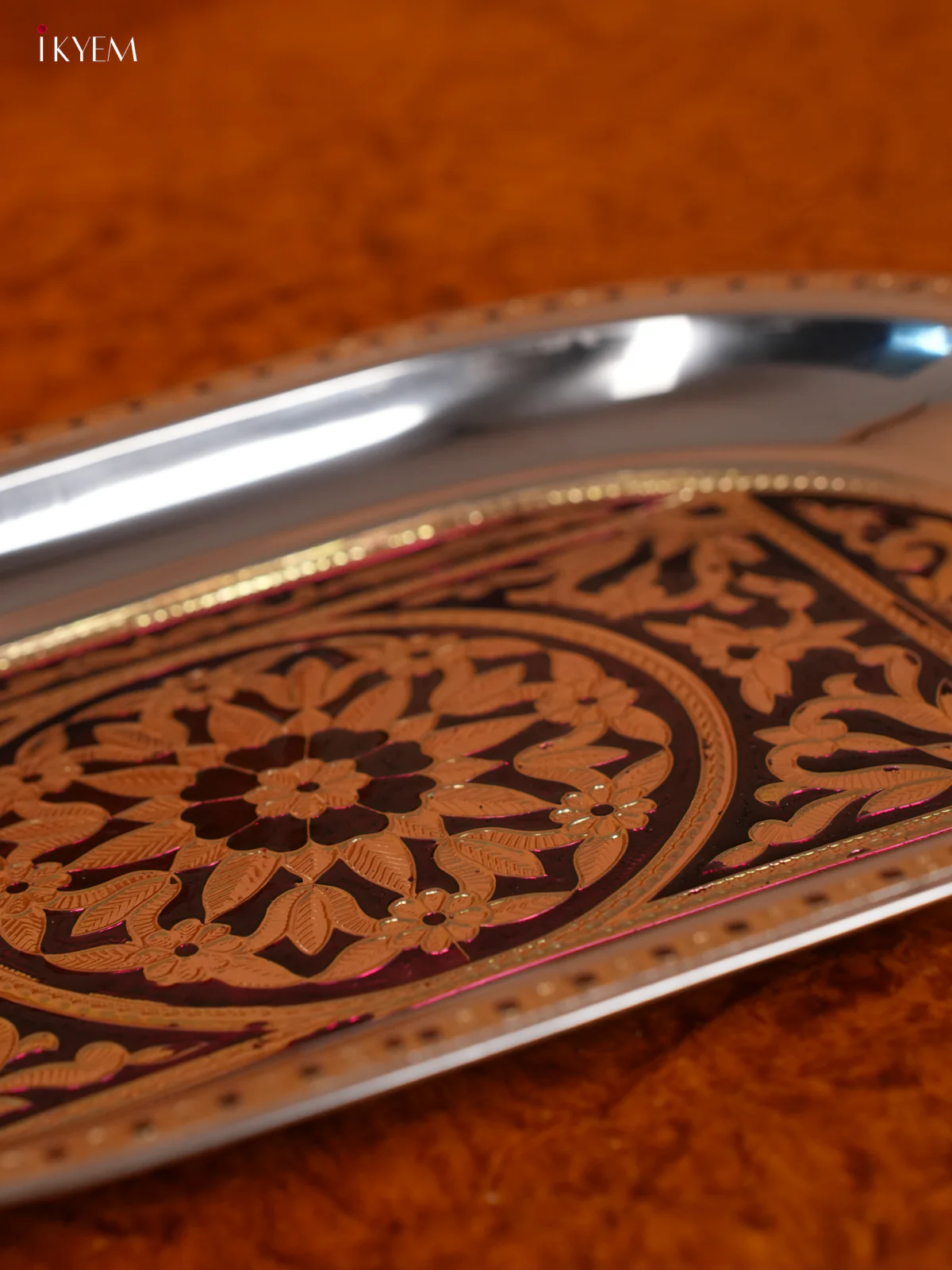 Meenakari Tray with 6 Glass Set -KL31114 - Image 4