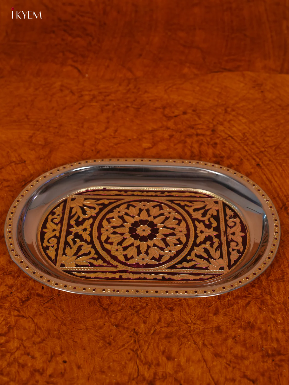 Meenakari Tray with 6 Glass Set -KL31114 - Image 5