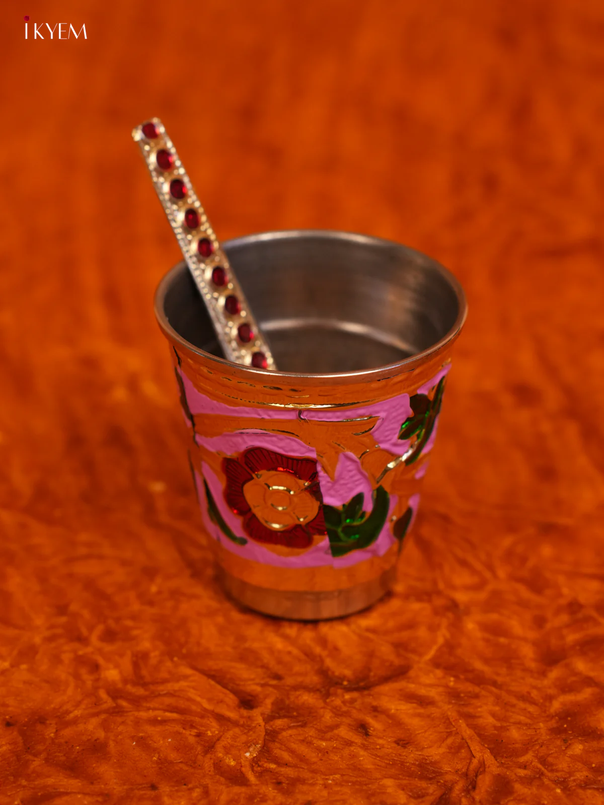 Meenakari Baby Thali Set 2 Inch- Pink - KL31122 - Image 7