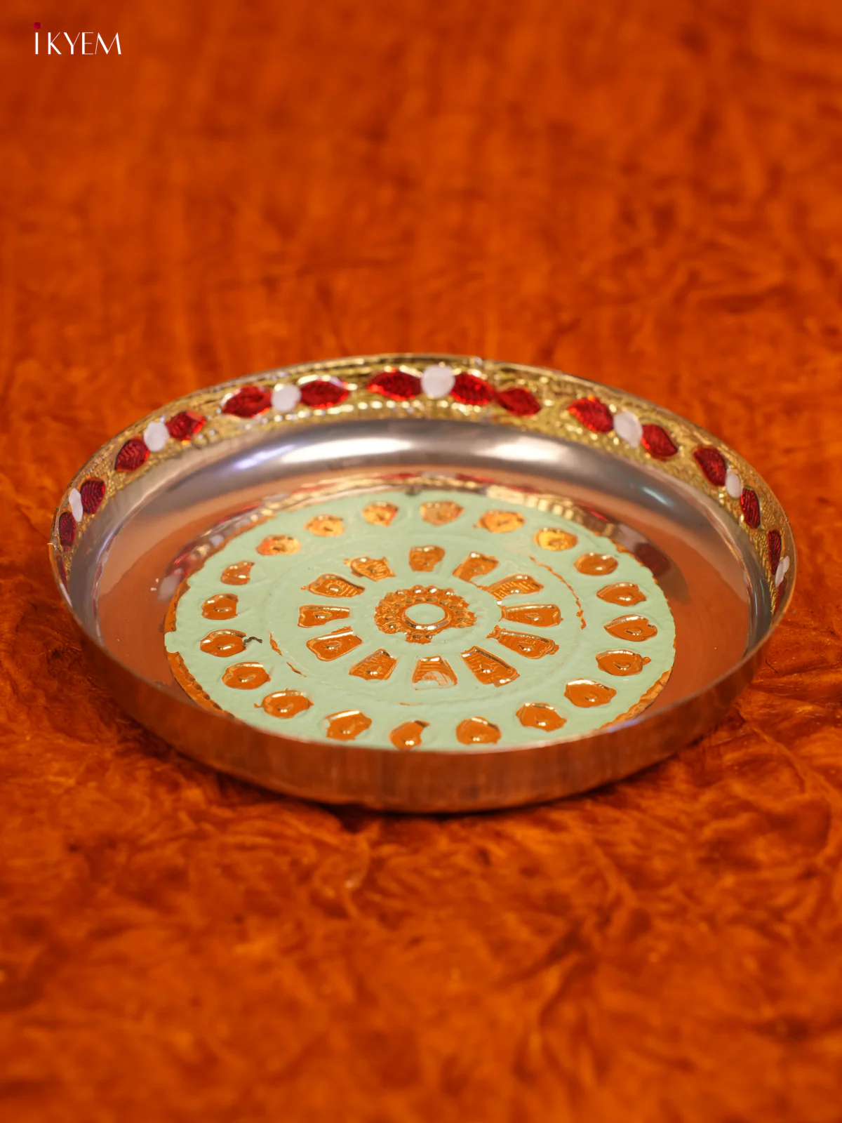 Meenakari Baby Thali Set (4×4) - Green - KL31123 - Image 3