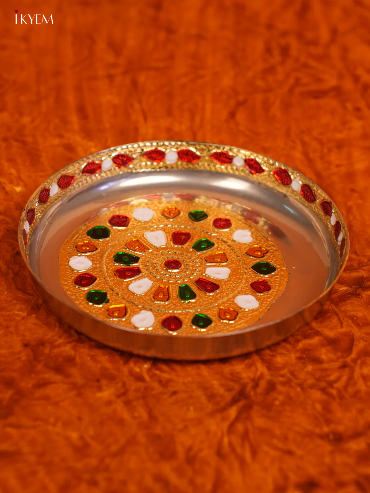 Meenakari Baby Thali Set - Gold - KL31125 - Image 3