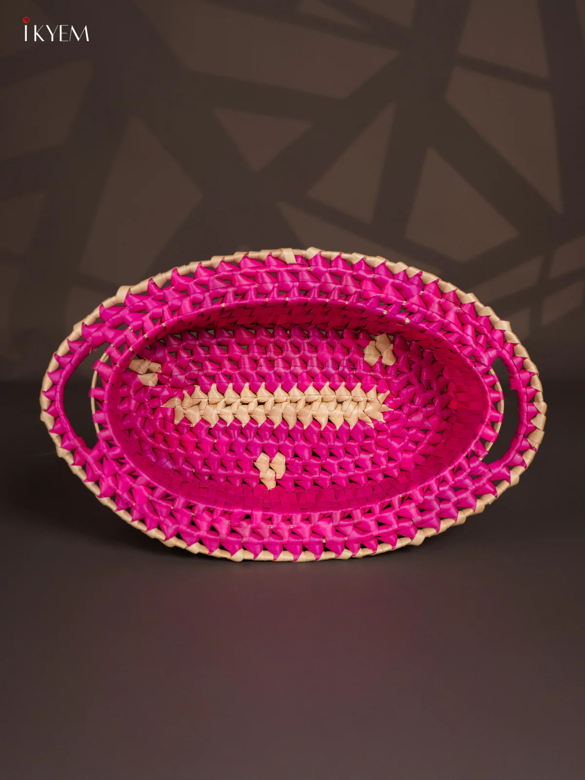 Eco-Friendly Handcrafted Woven Oval Tray - KM11113 - Image 3