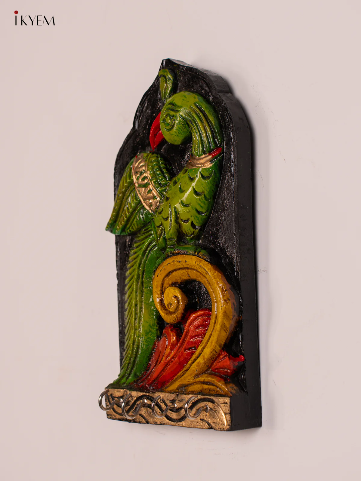 Hand-Painted Wooden Parrot Key-Hanger - 12 Inch - KN01198 - Image 2