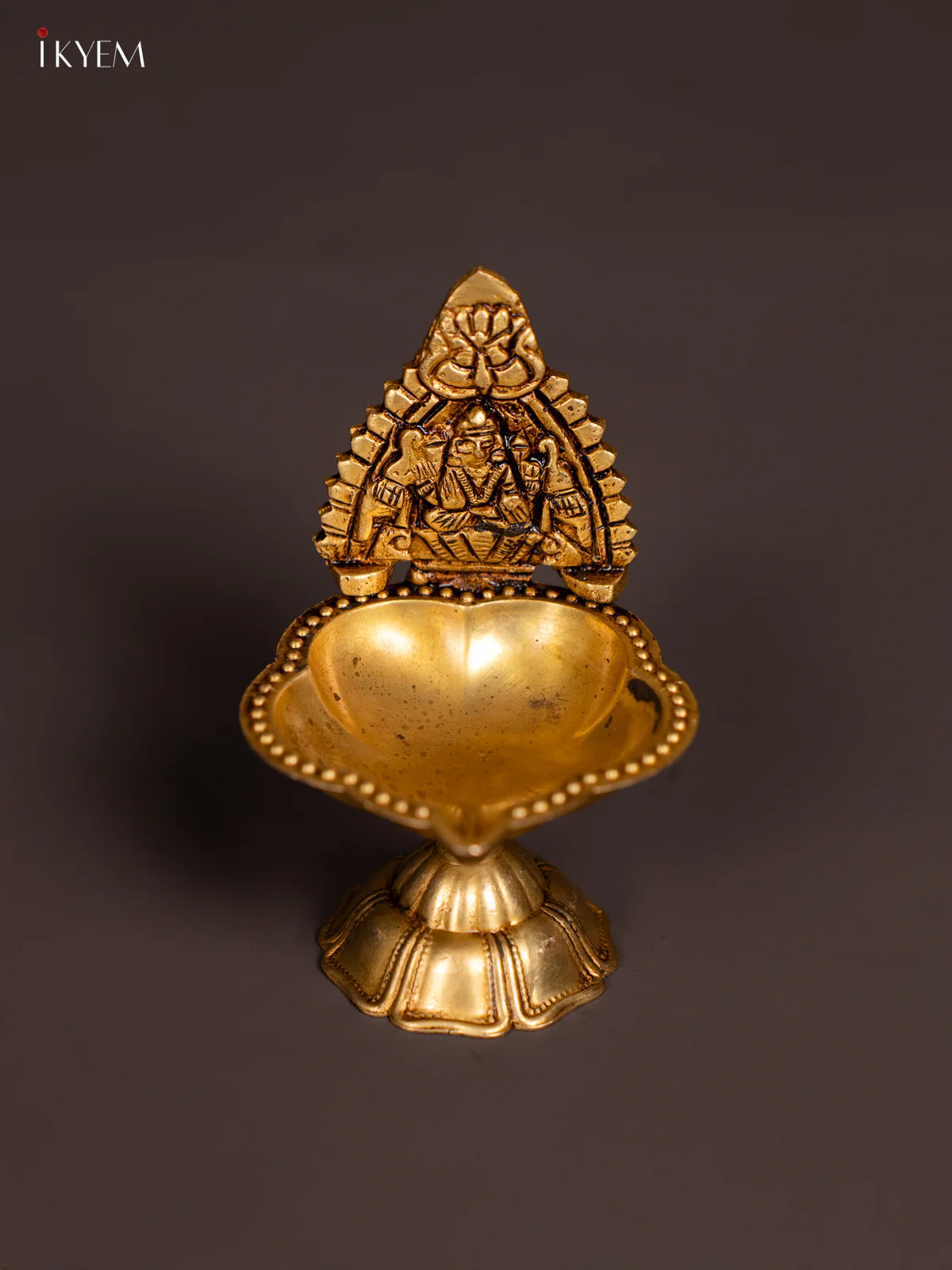 Brass Gajalakshmi Lamp - 3.3 Inch - KN04120 - Image 2