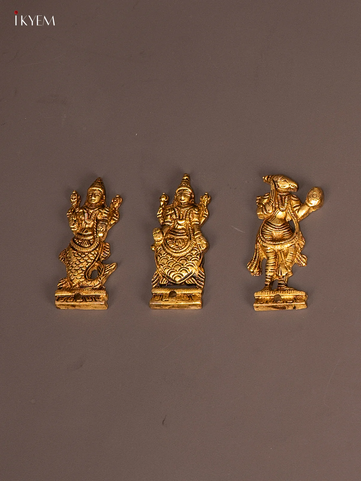 Brass Dasavatharam Wall Hanging Set - 4 Inch - KN04130 - Image 2