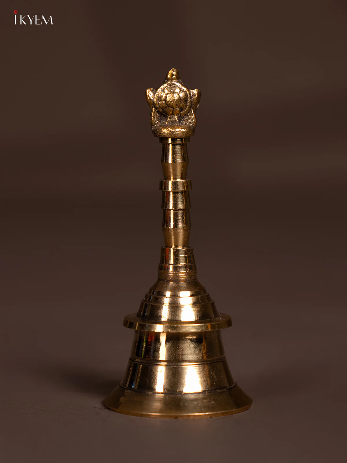 Brass Shank Chakra Pooja Bell - 4.5 Inch - KN04140