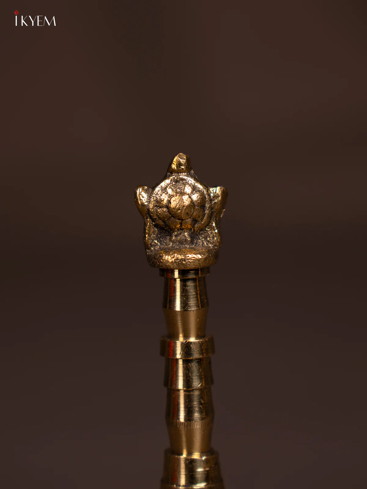 Brass Shank Chakra Pooja Bell - 4.5 Inch - KN04140 - Image 2