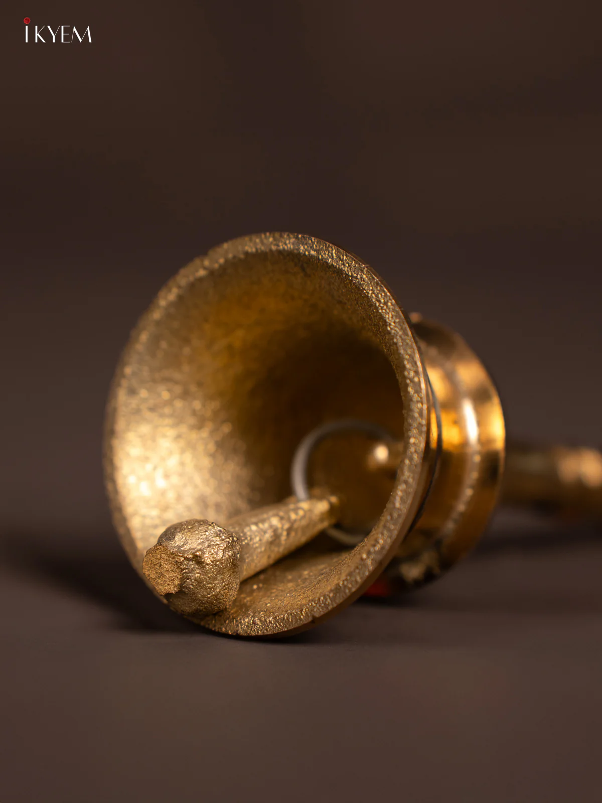 Brass Shank Chakra Pooja Bell - 4.5 Inch - KN04140 - Image 3