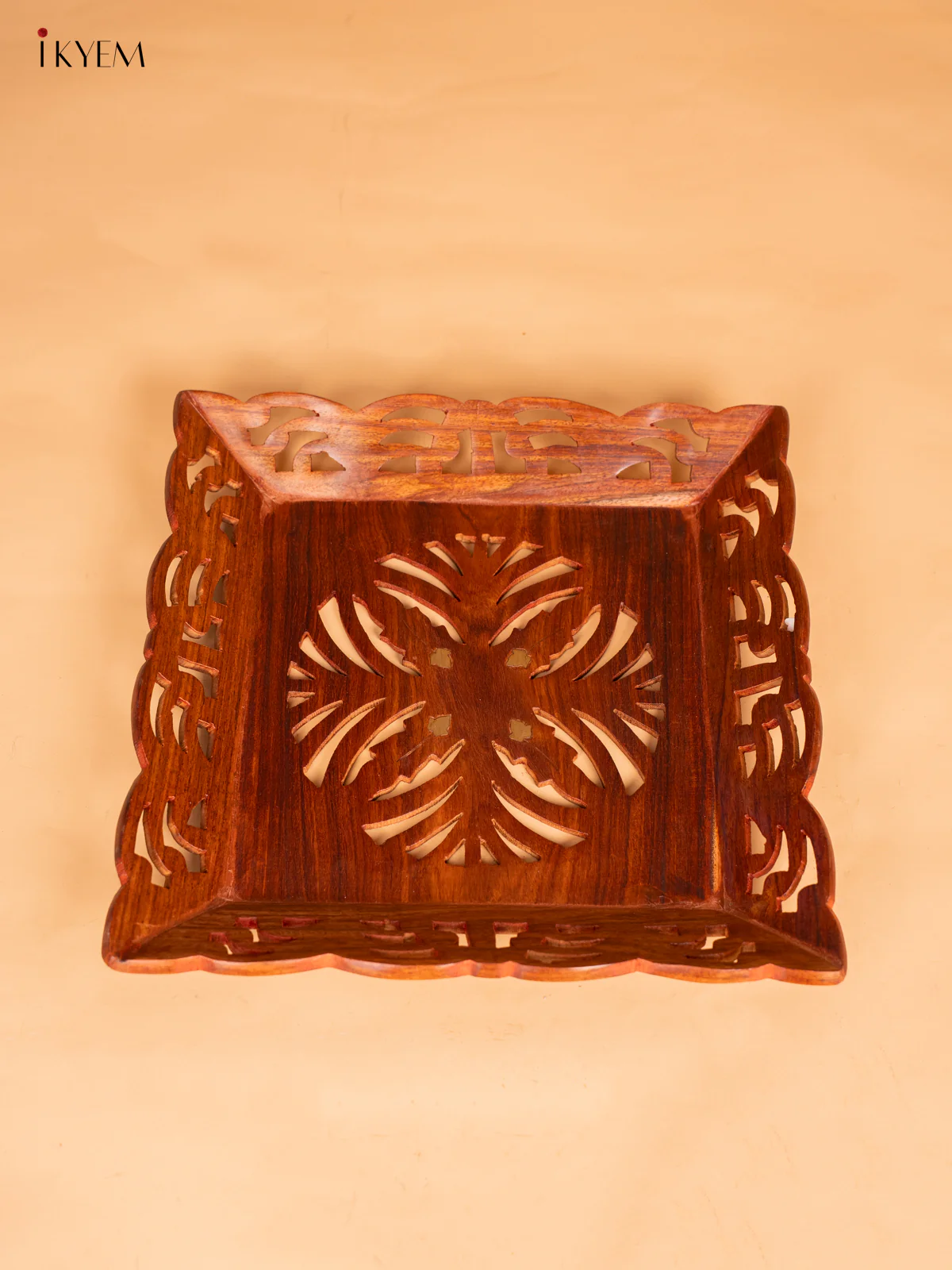 Wooden Serving Tray - (12x12) Inch - KN08116