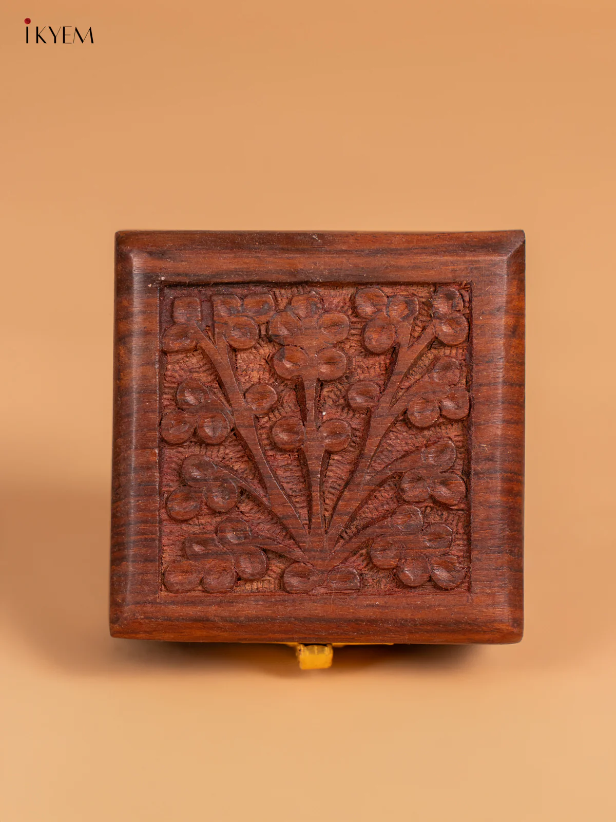 Hand-Made Wooden Jewellery Box - (3x3) Inch - KN08121