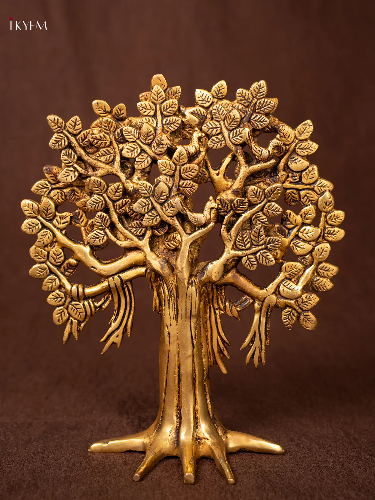 Brass Kalpavriksha Tree with Roots Antique Finish - 10 Inch - KN27116 - Image 3