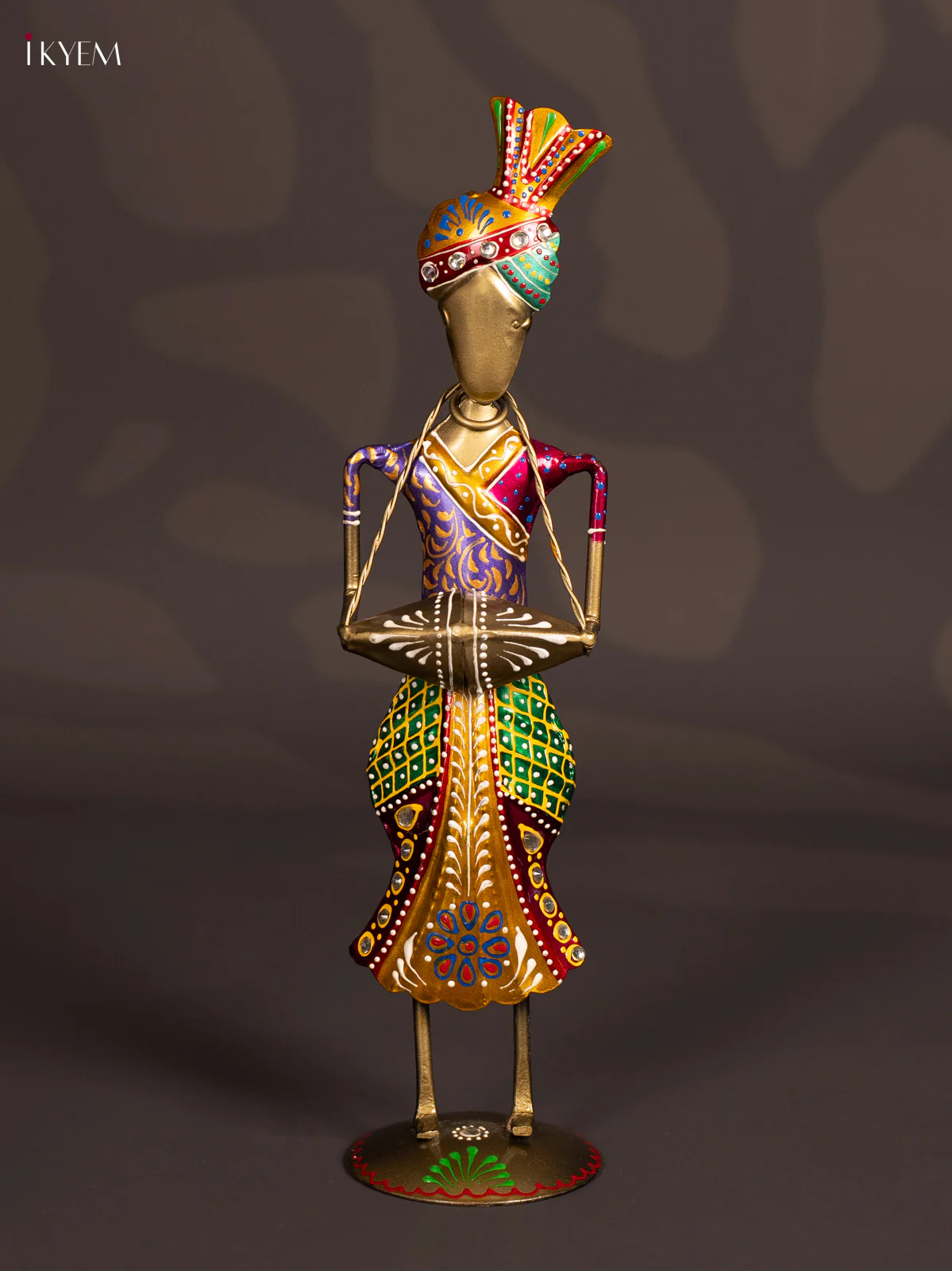 METAL PAINTED MUSICAL SARDAR (SET OF 3) - KN29147 - Image 5