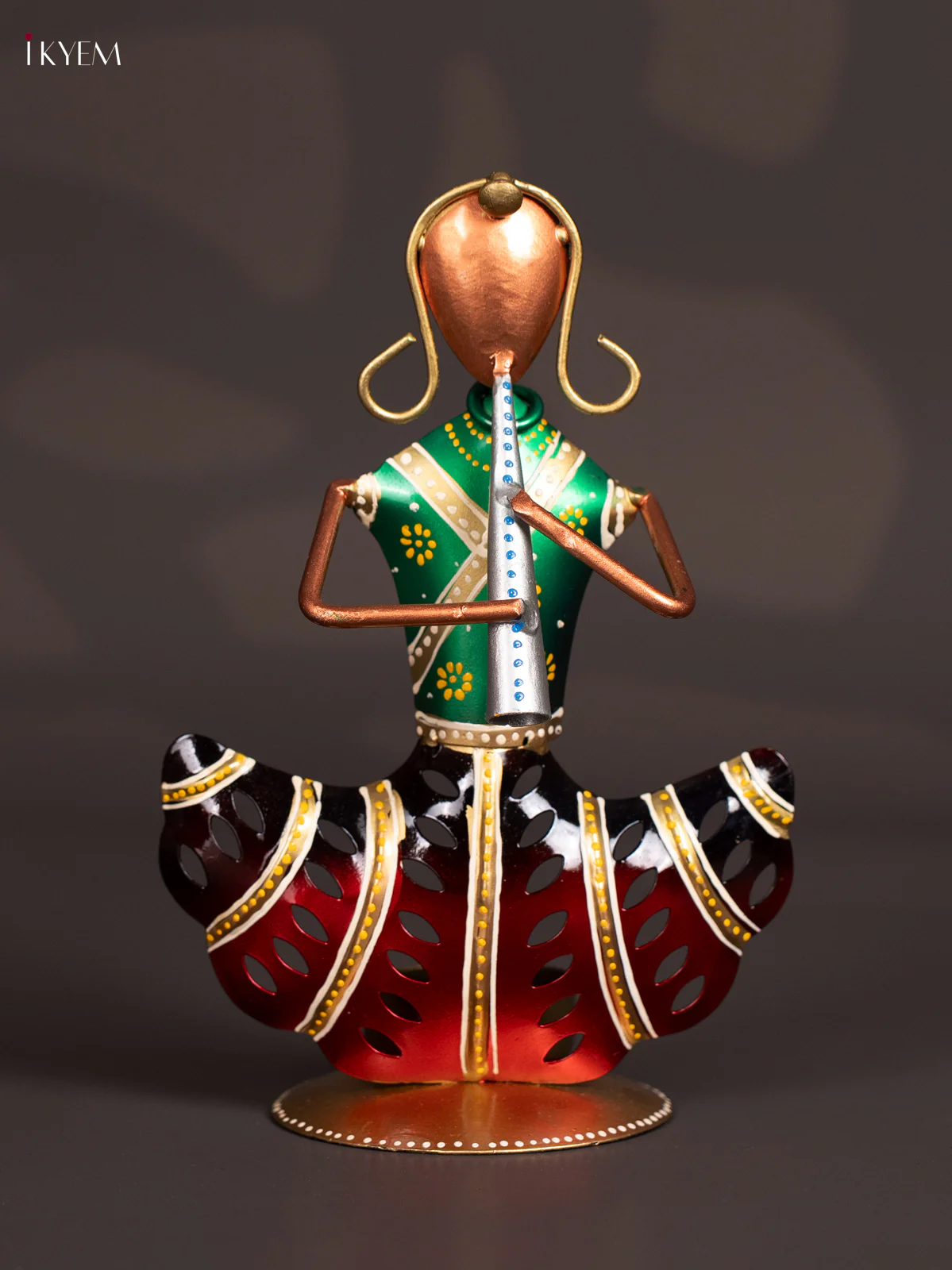 METAL PAINTED TEA LIGHT LADY / SARDAR (S / 2) COLOUR - KN29149 - Image 4
