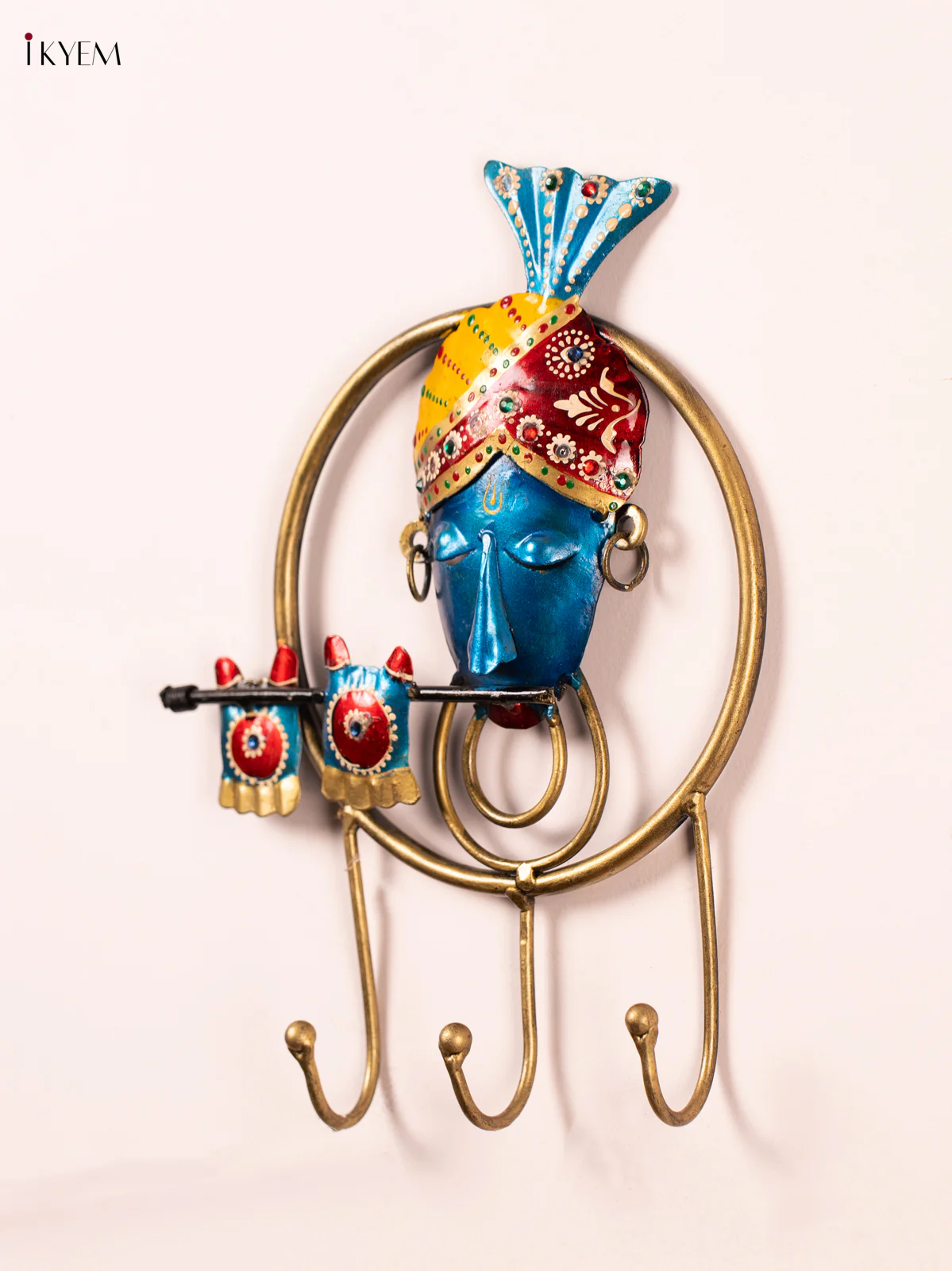 METAL PAINTED WALL KRISHNA 3 HOOK - KN29153 - Image 2