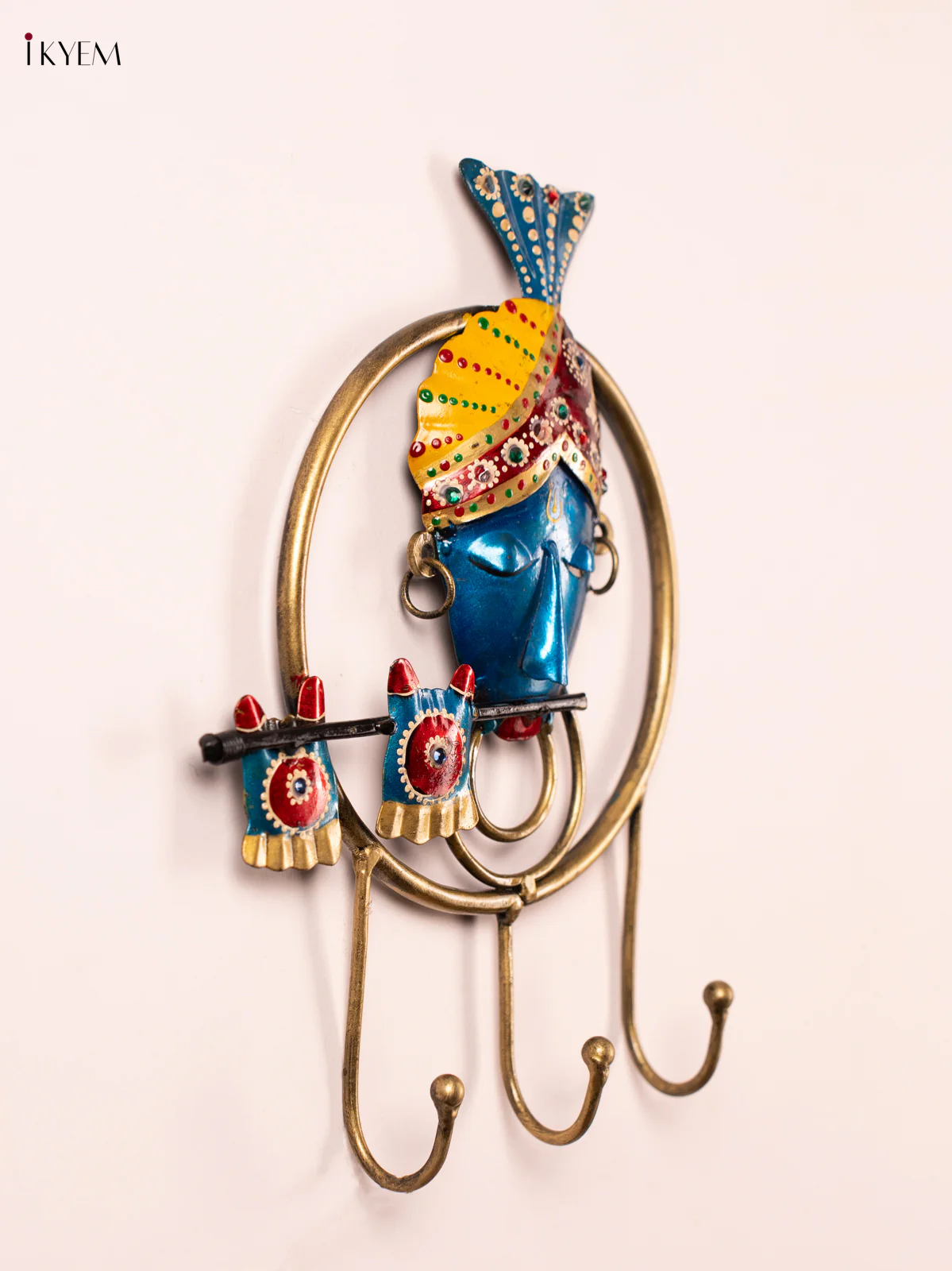 METAL PAINTED WALL KRISHNA 3 HOOK - KN29153 - Image 4