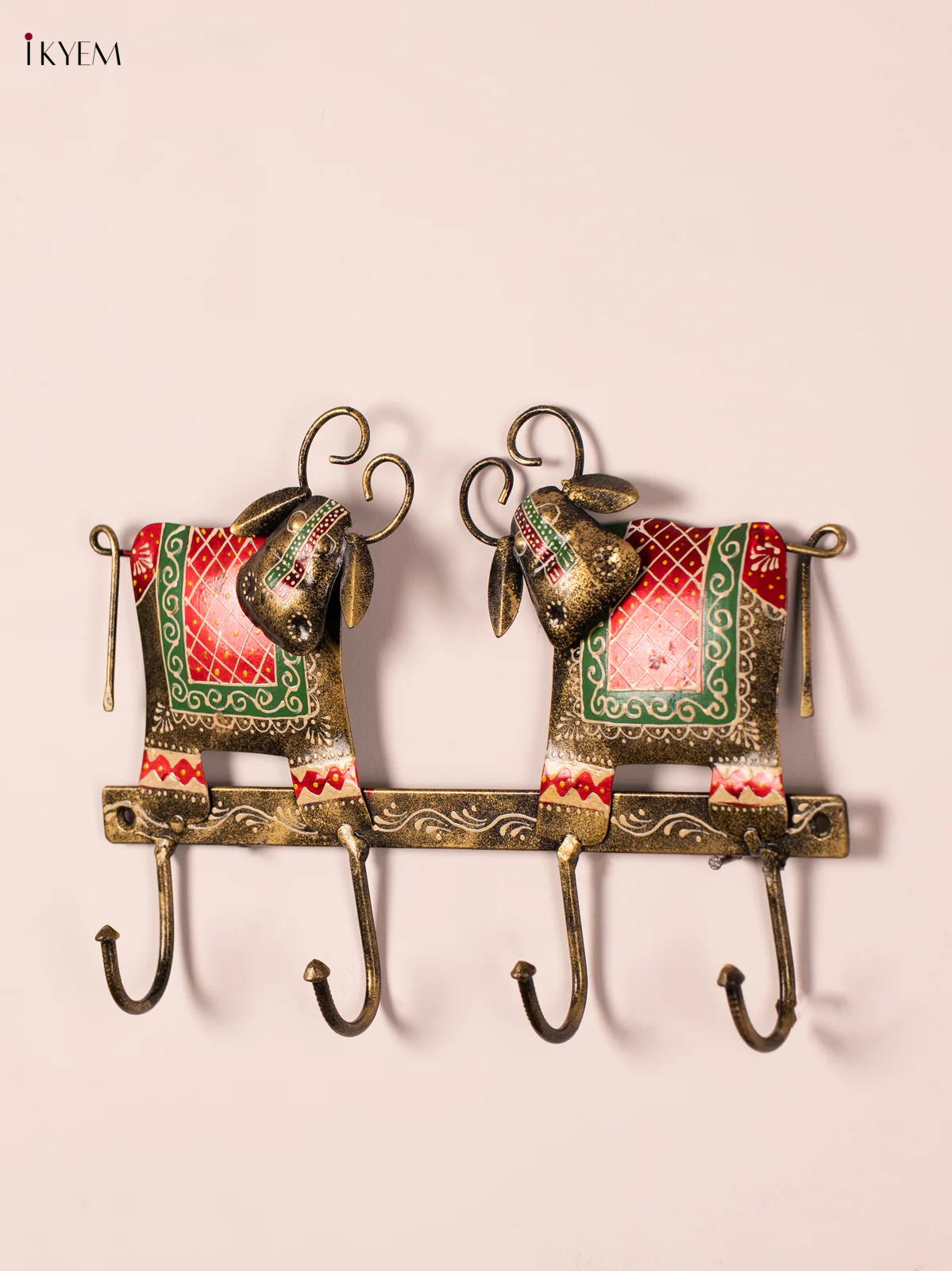 METAL PAINTED WALL 2 COW 4 HOOK - KN29159 - Image 2