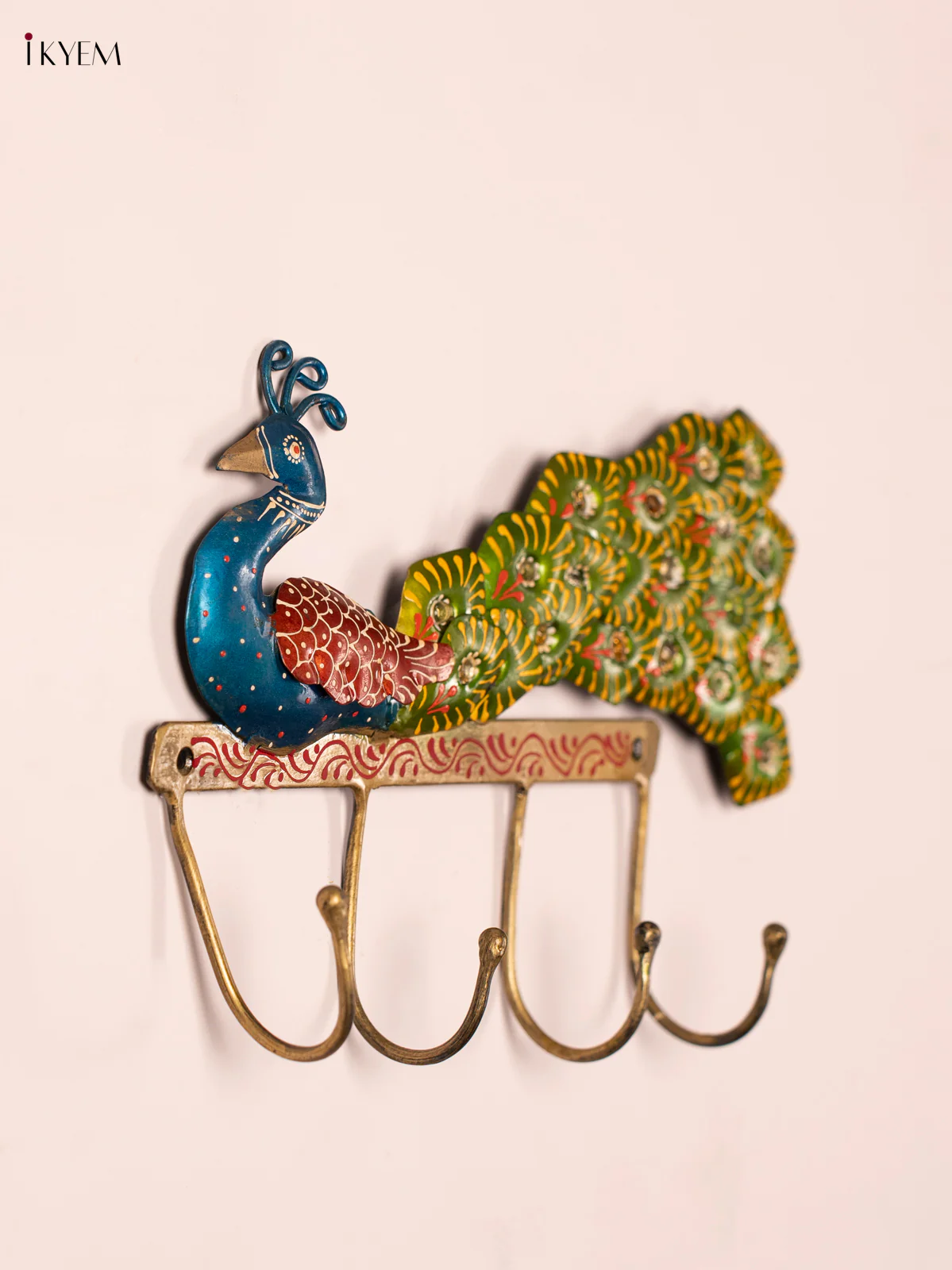METAL PAINTED WALL PEACOCK - KN29164 - Image 2