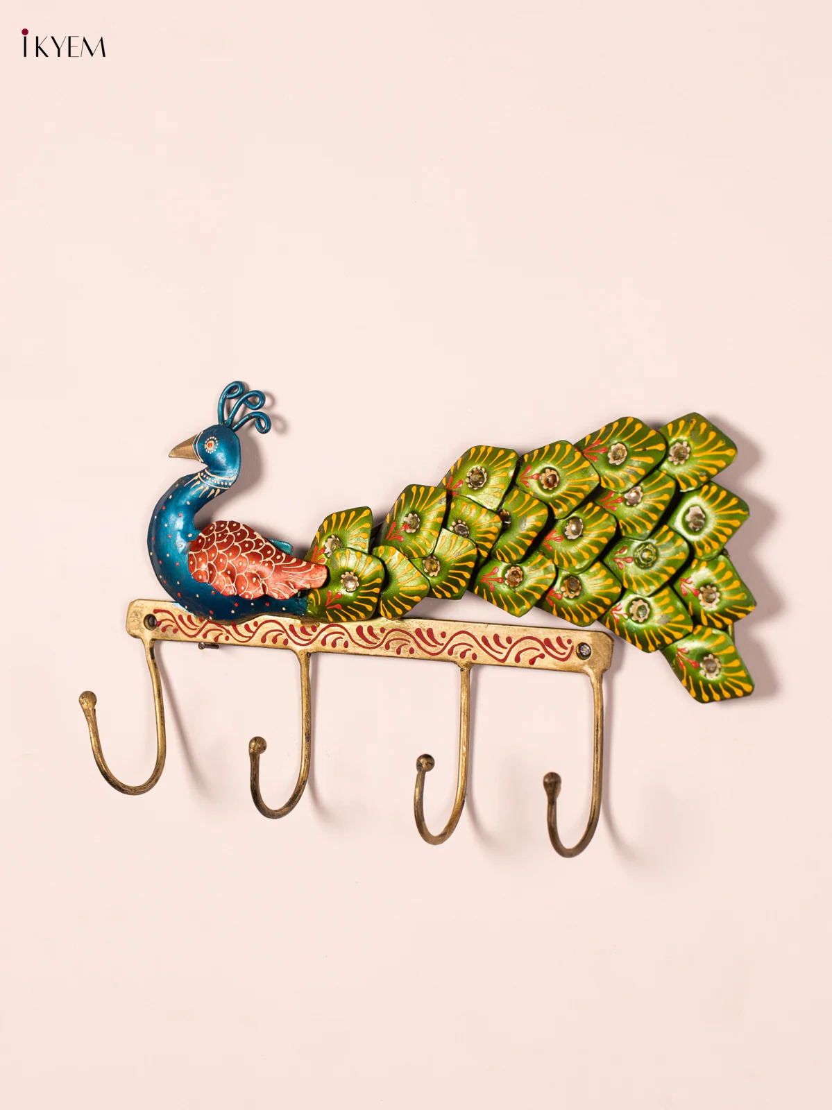 METAL PAINTED WALL PEACOCK - KN29164 - Image 4