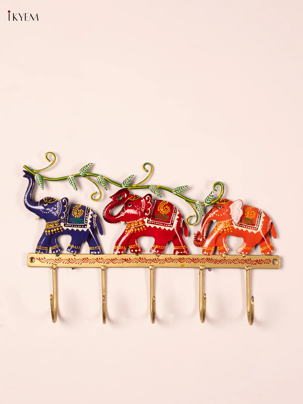 METAL PAINTED WALL 3 ELEPHANT - KN29165