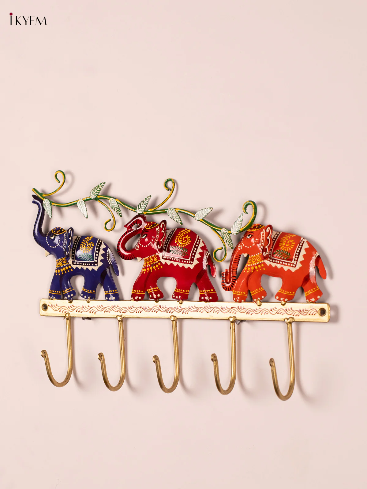 METAL PAINTED WALL 3 ELEPHANT - KN29165 - Image 2