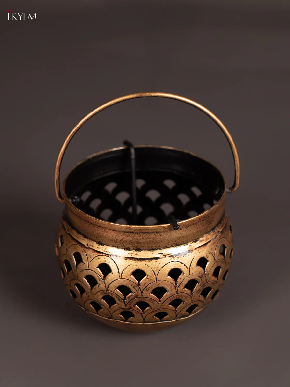 METAL PAINTED TEA LIGHT ROUND SMALL - KN29182 - Image 2