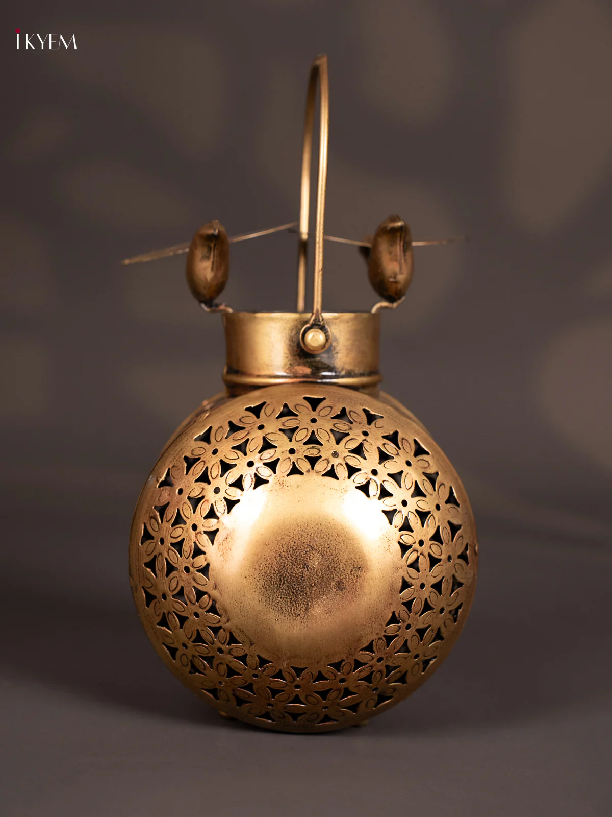 METAL PAINTED T - LIGHT LANTERN WITH / BIRD - Image 3