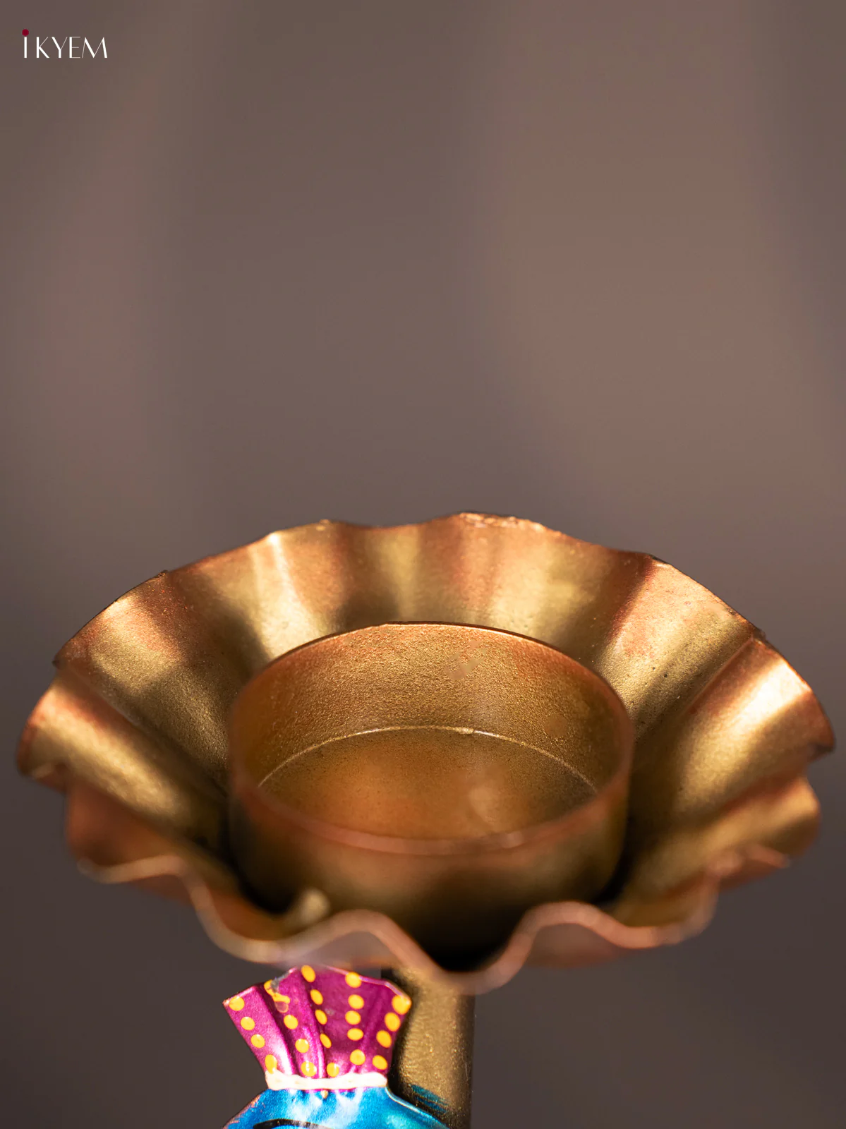 METAL PAINTED 4 TEA LIGHT PEACOCK - KN29195 - Image 3