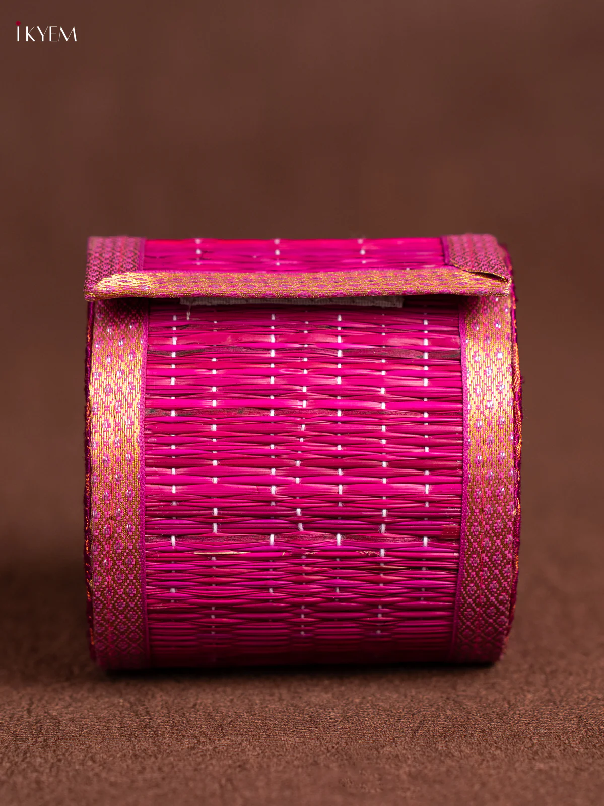 Raw Silk korai Bangle Box - Violet - 4 Inches - KN30115 - Image 2