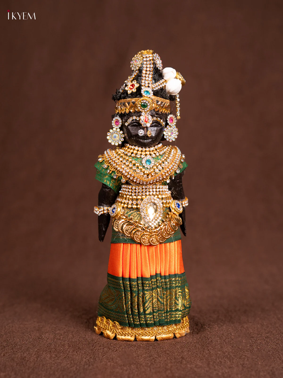 Balaji Padmavathy Thayar MARAPACHI  Seer Varisai - Golu Display Doll - Orange 8 inch - KN31245 - Image 4