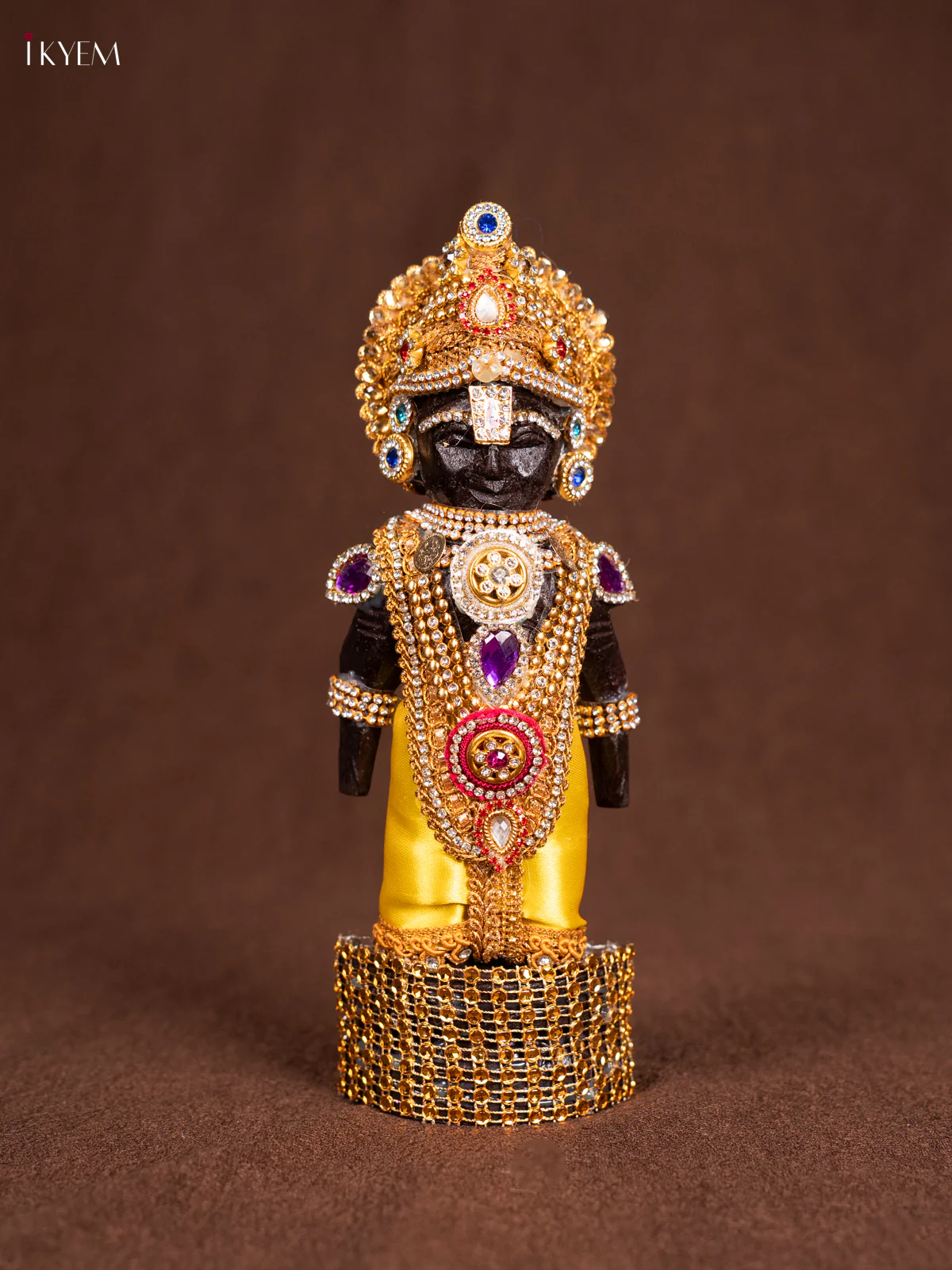 Balaji Padmavathy Thayar MARAPACHI Seer Varisai- Golu Display Doll - Lemon Yellow 8 inch - KN31249 - Image 3