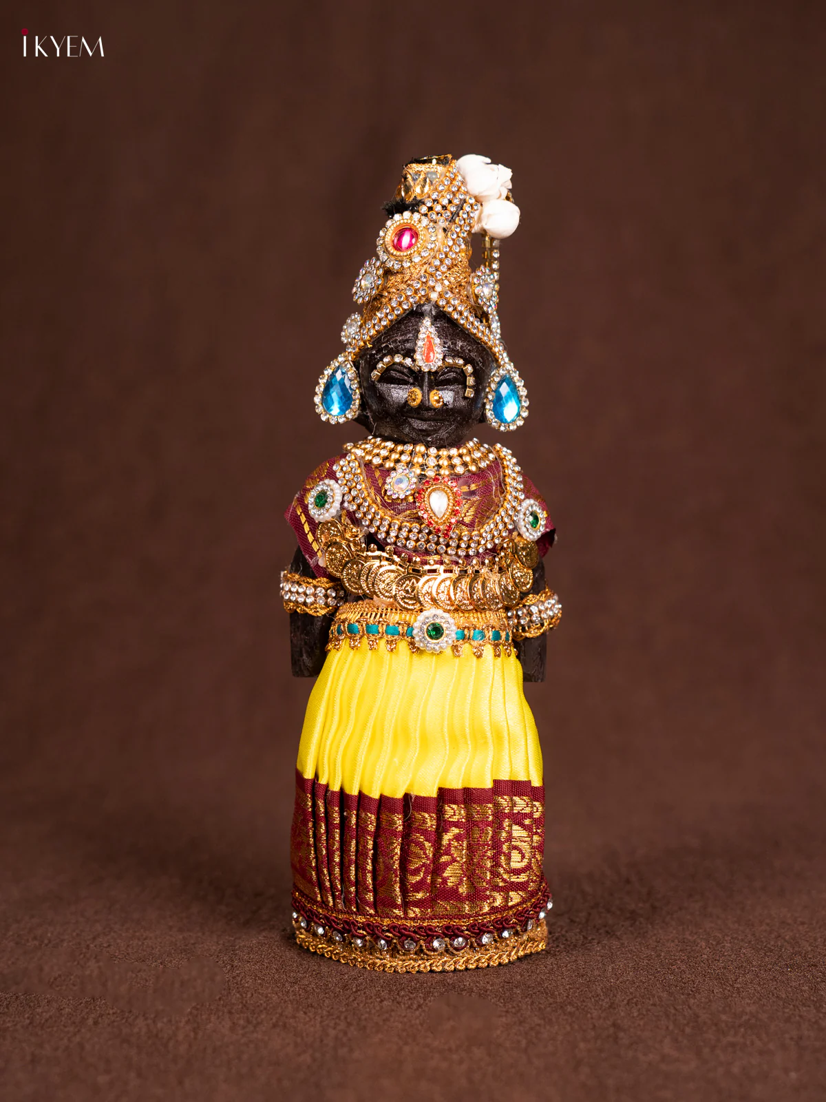 Balaji Padmavathy Thayar MARAPACHI Seer Varisai- Golu Display Doll - Lemon Yellow 8 inch - KN31249 - Image 4