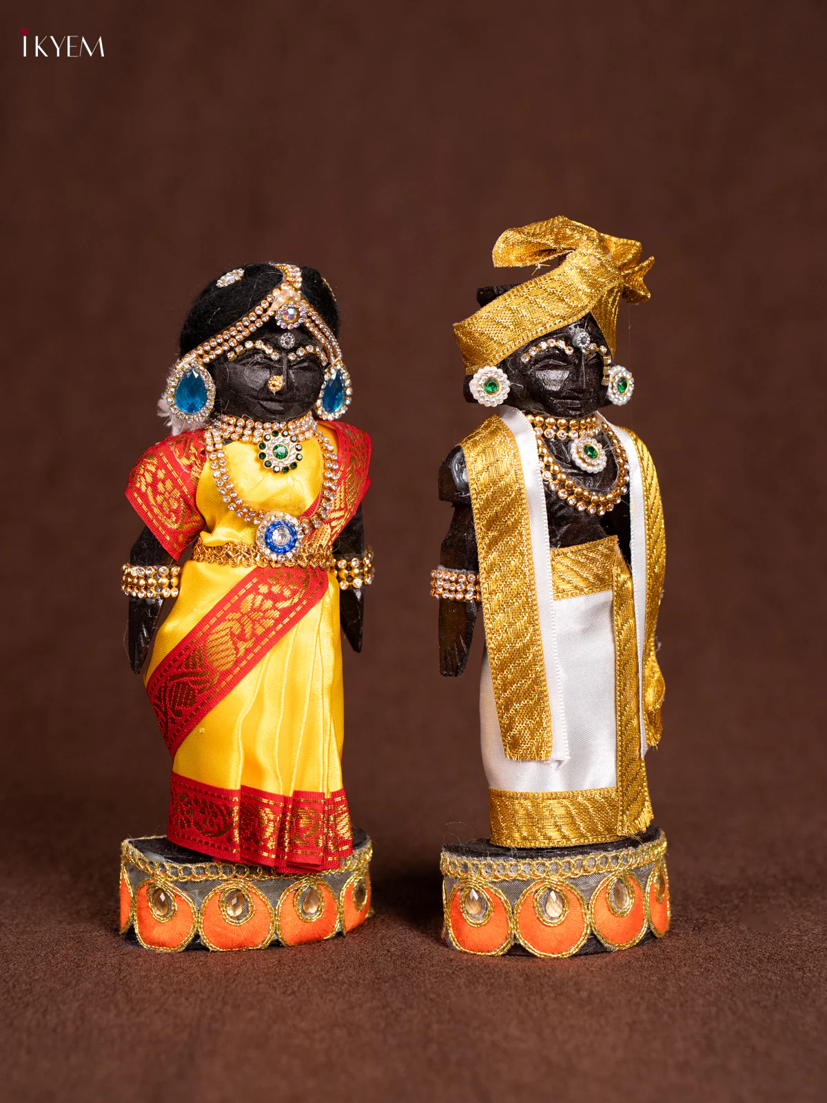 Iyengar Style Marapachi- Golu Display Doll -Seer Varisai- Yellow 8 Inches - KN31263 - Image 2