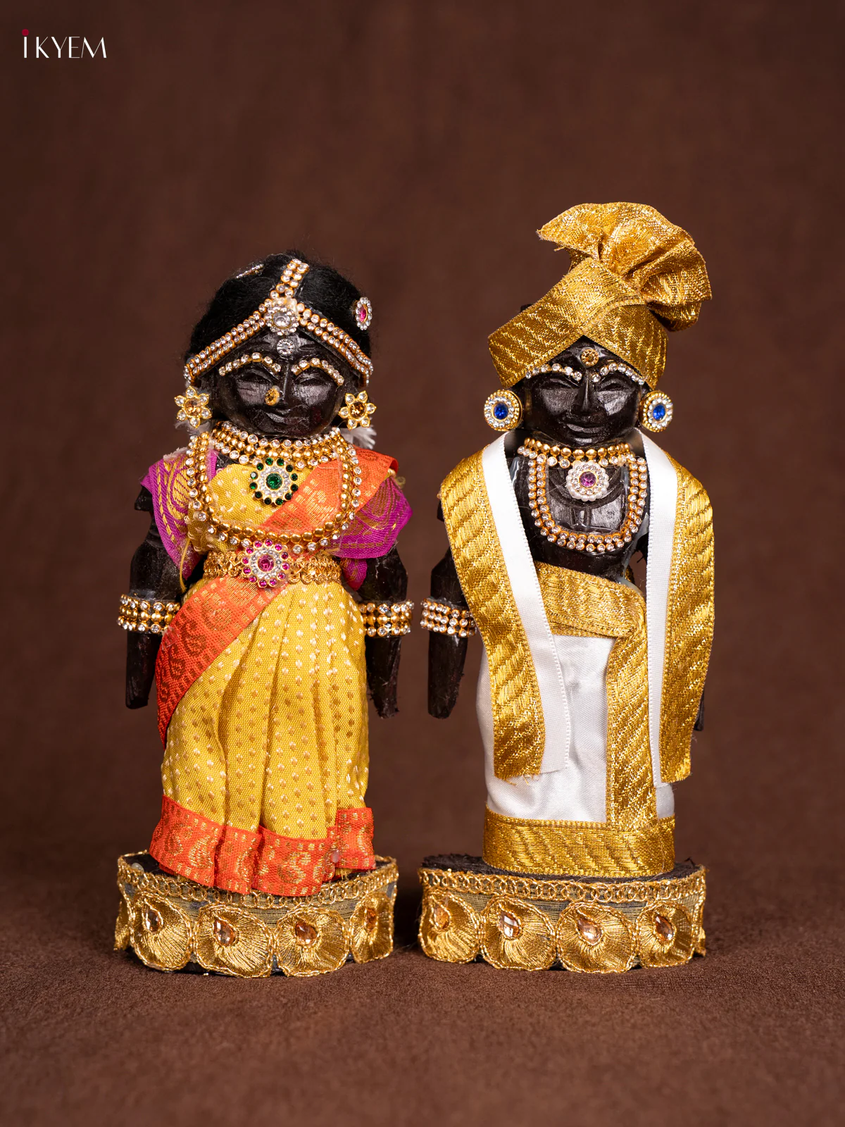 Iyengar Style Marapachi- Golu Display Doll - Musted Yellow 8 Inches - KN31266