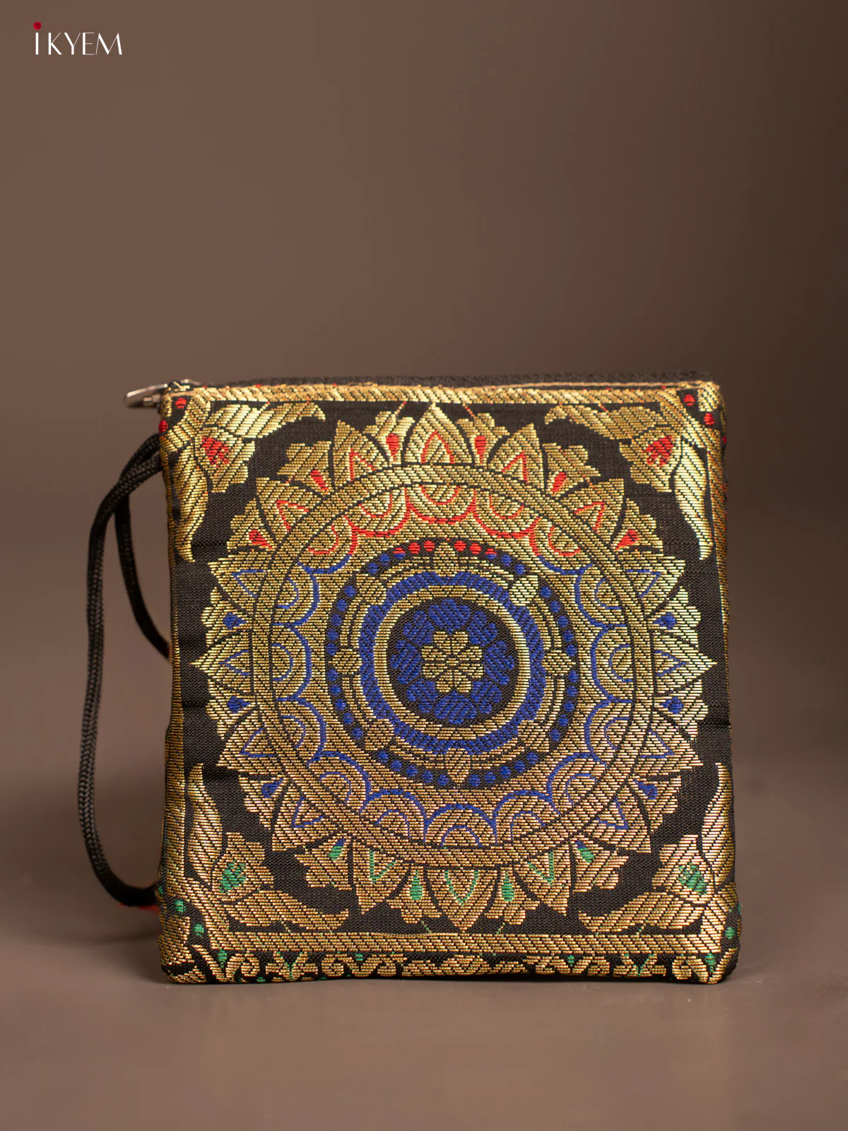 Kolam designed Banarasi Coin Pouch - KF05116 - Image 3