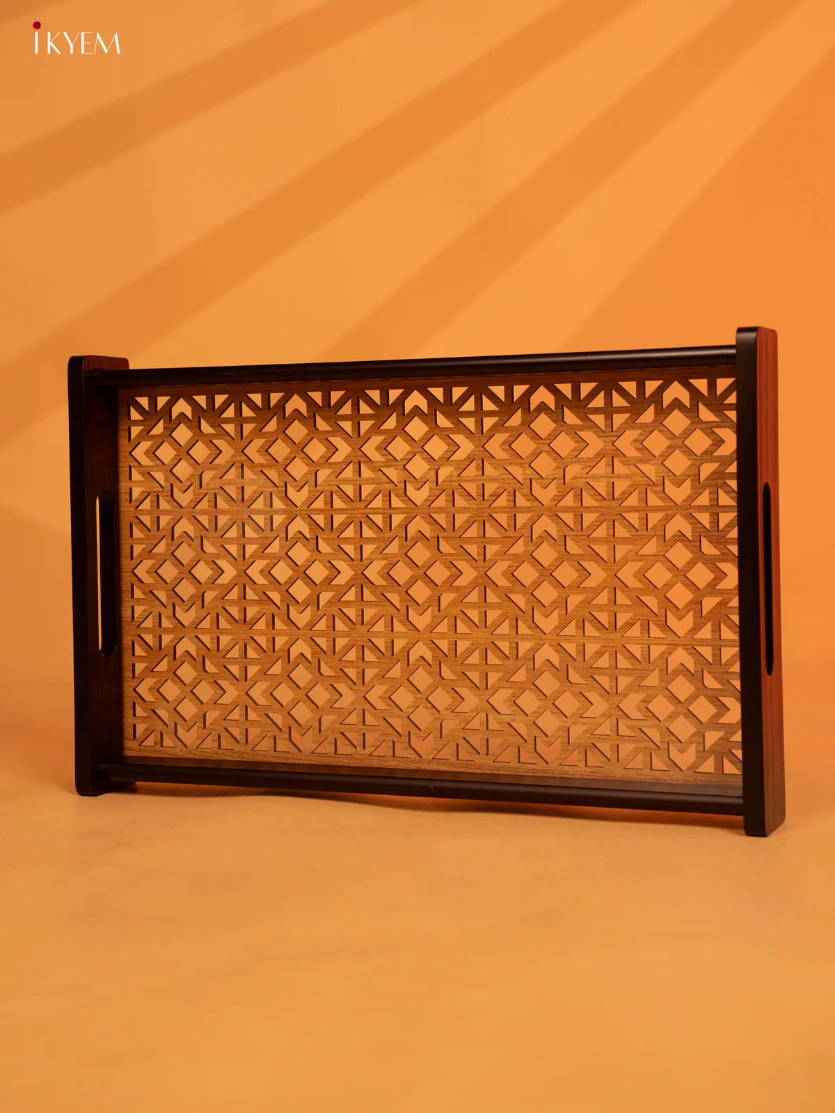 Wooden Tray With Laser-etched geometric patterns (16×10)- KL18144 - Image 2