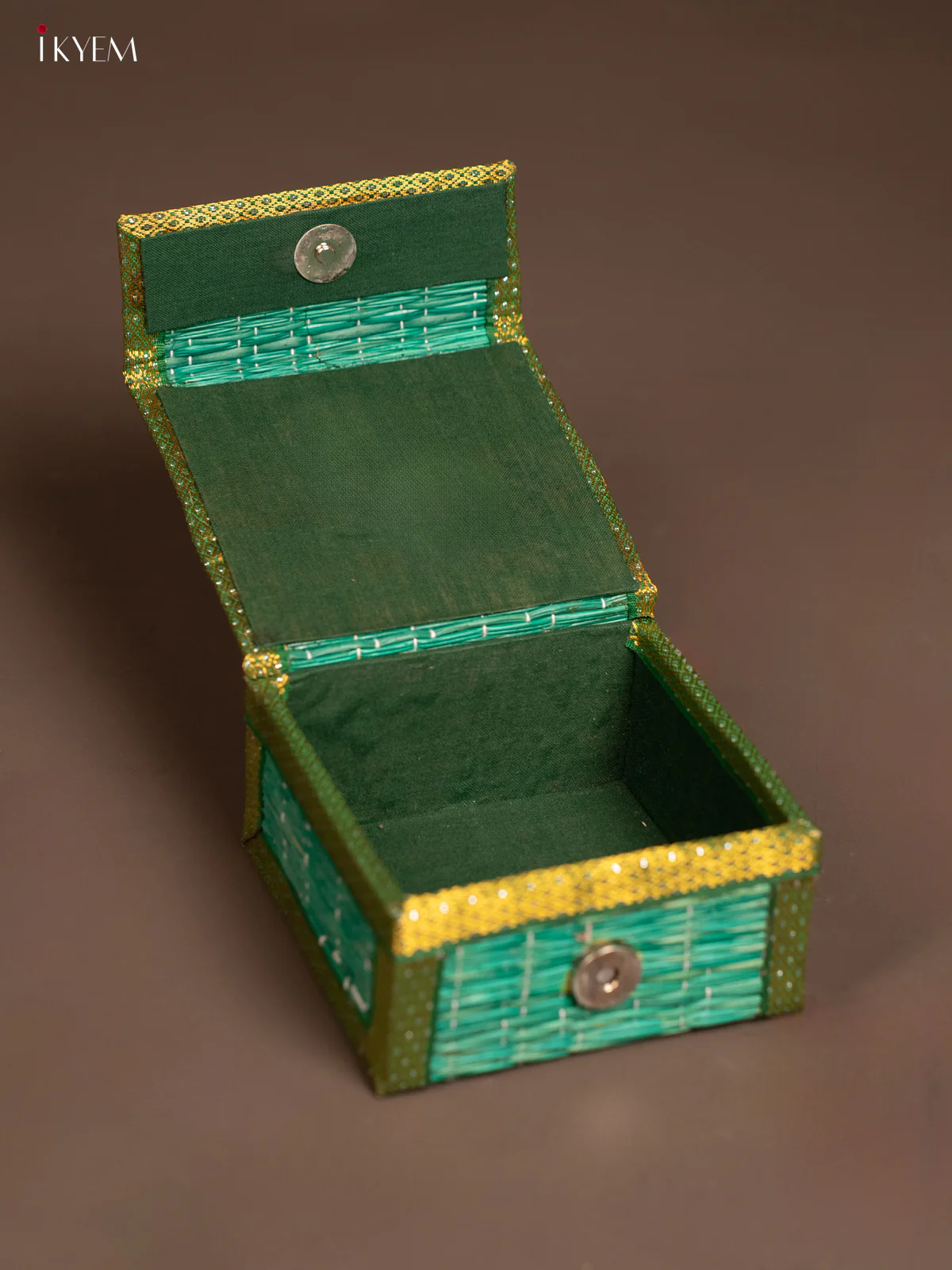 Decorative Light Green Foldable Korai Trinket Box - KF09113 - Image 2