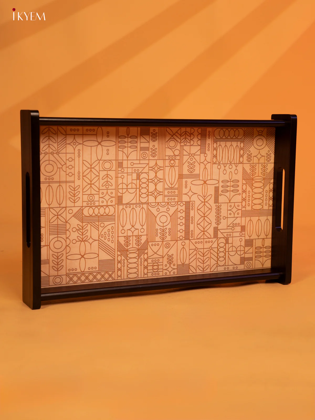 Line Art Printed Rectangular Wooden Tray (10×16)- KL18140 - Image 2