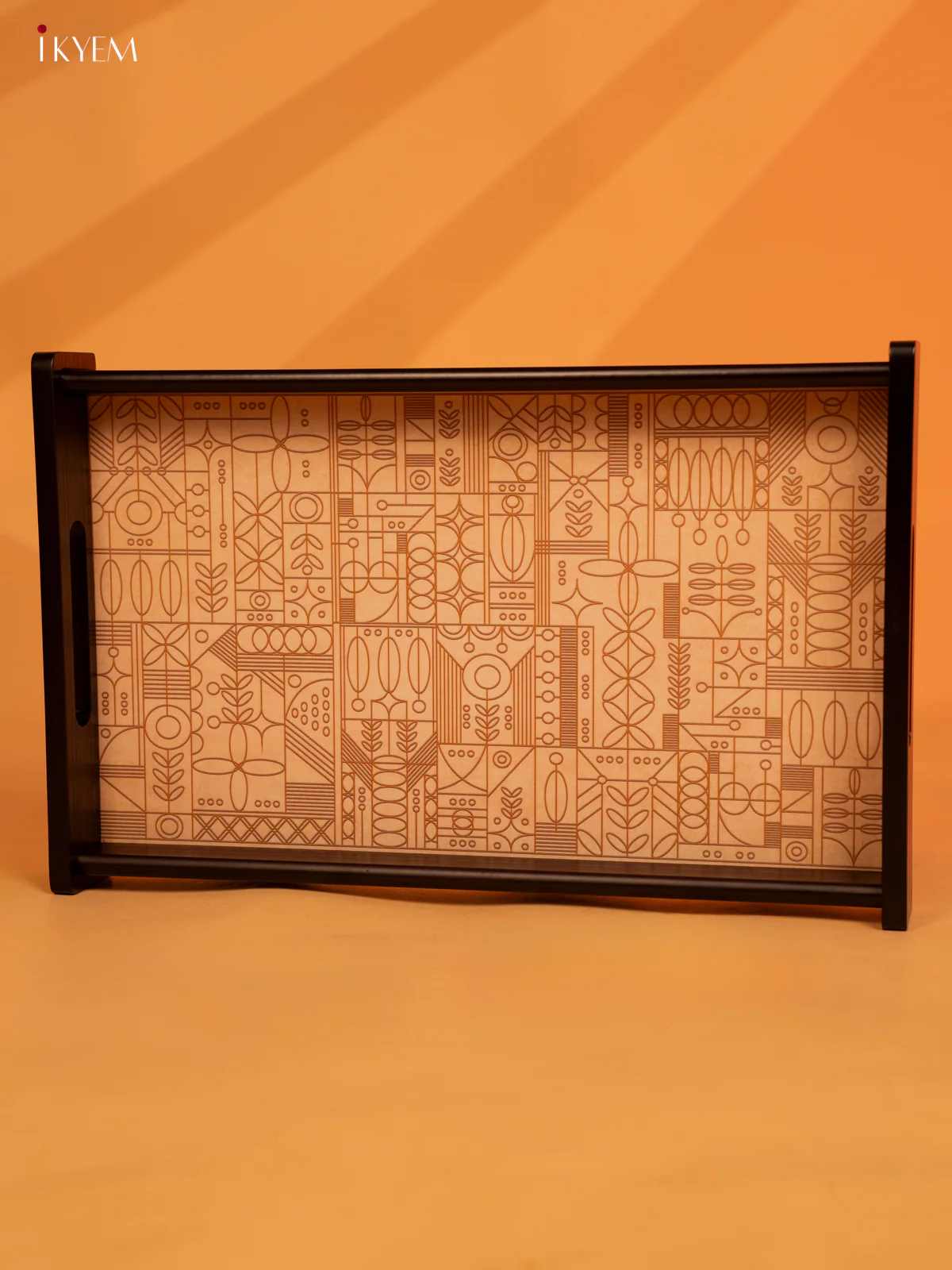Line Art Printed Rectangular Wooden Tray (10×16)- KL18140 - Image 3